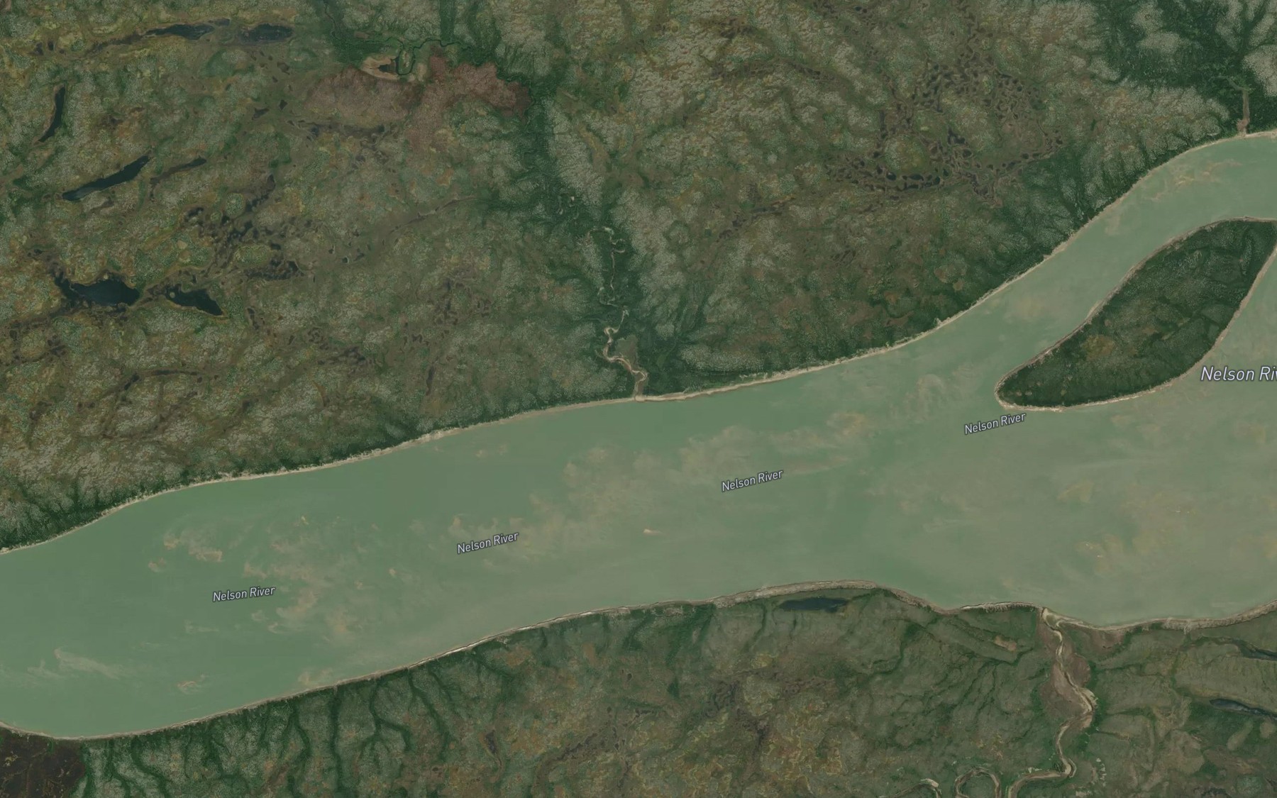 Satellite map of the North Seal Creek