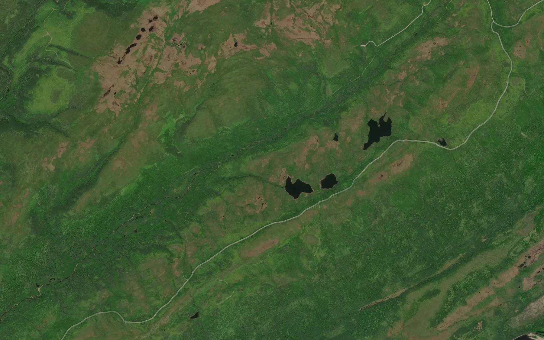 Satellite map of the Mitchells Pond