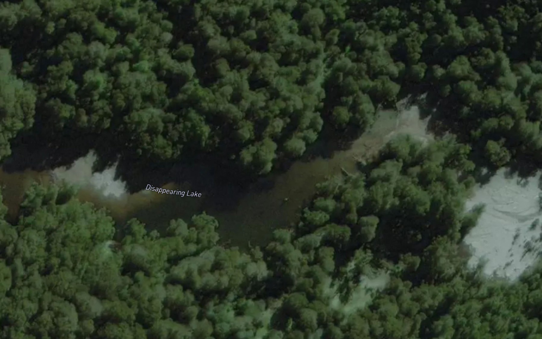 Satellite map of the Disappearing Lake
