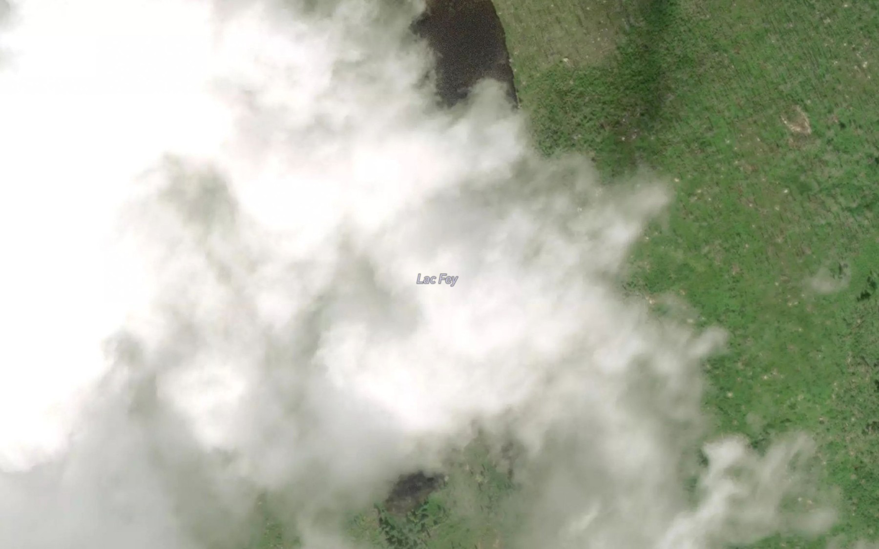 Satellite map of the Lac Fey