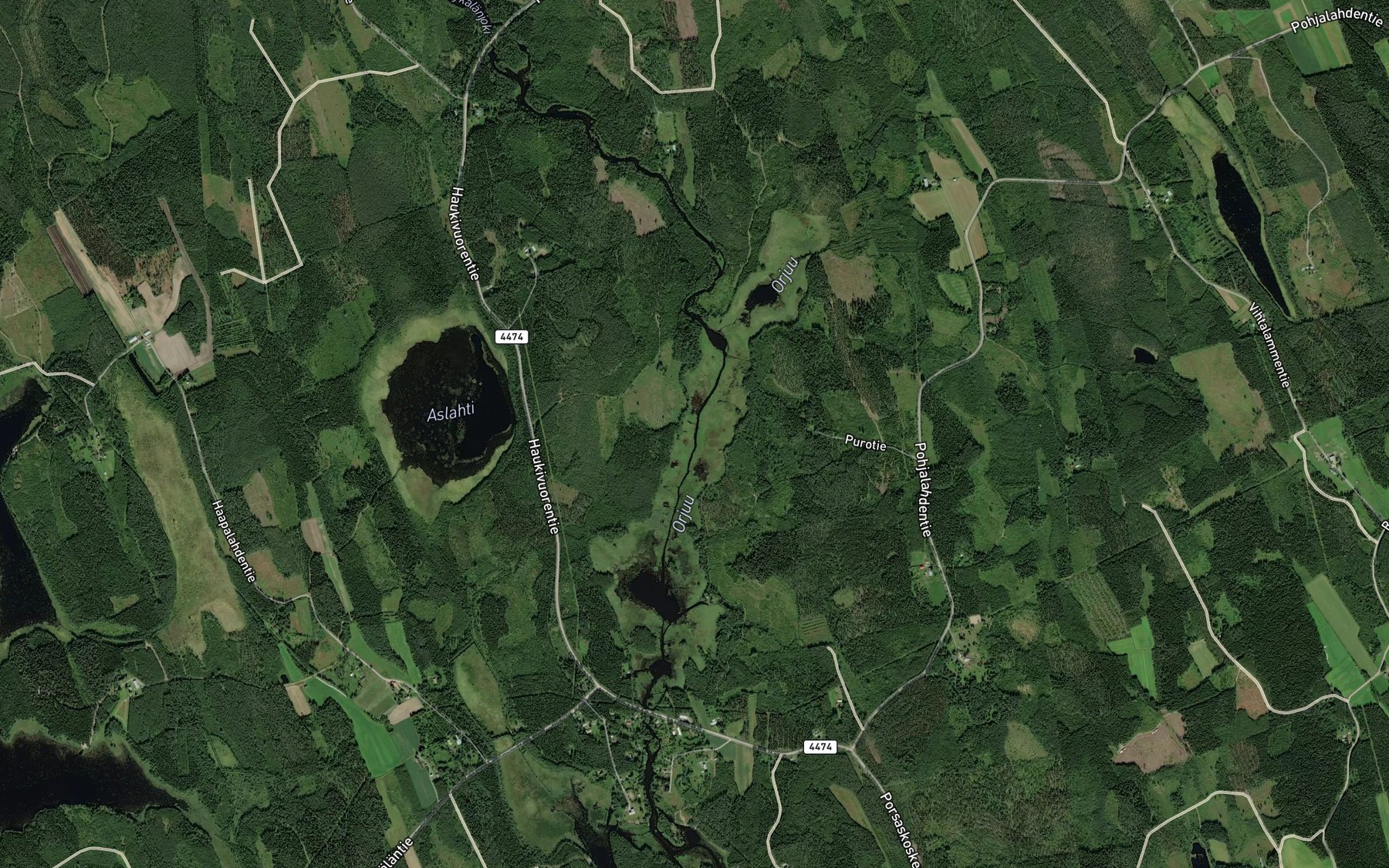 Satellite map of the Orjuu