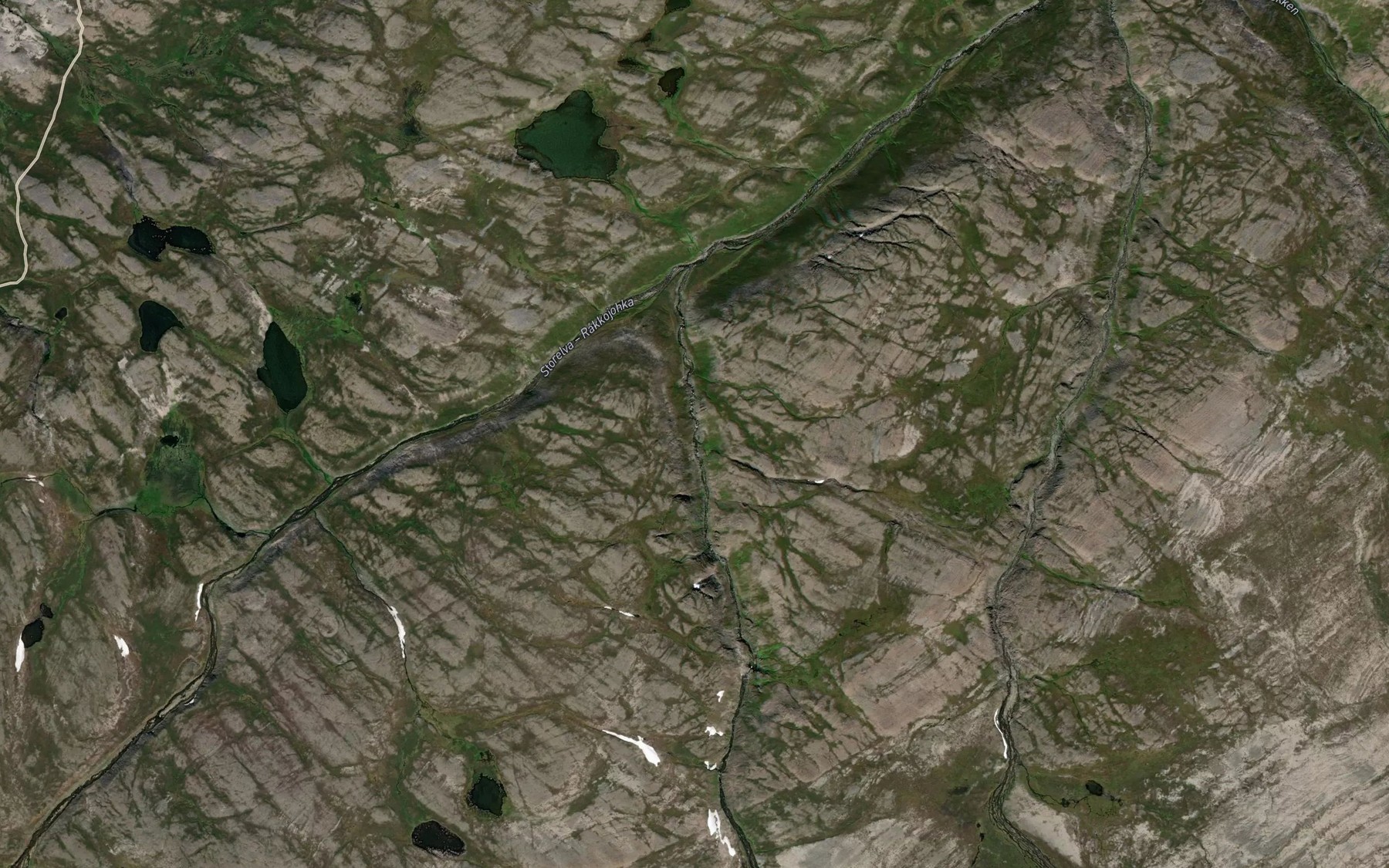 Satellite map of the Ovre Raggobekk