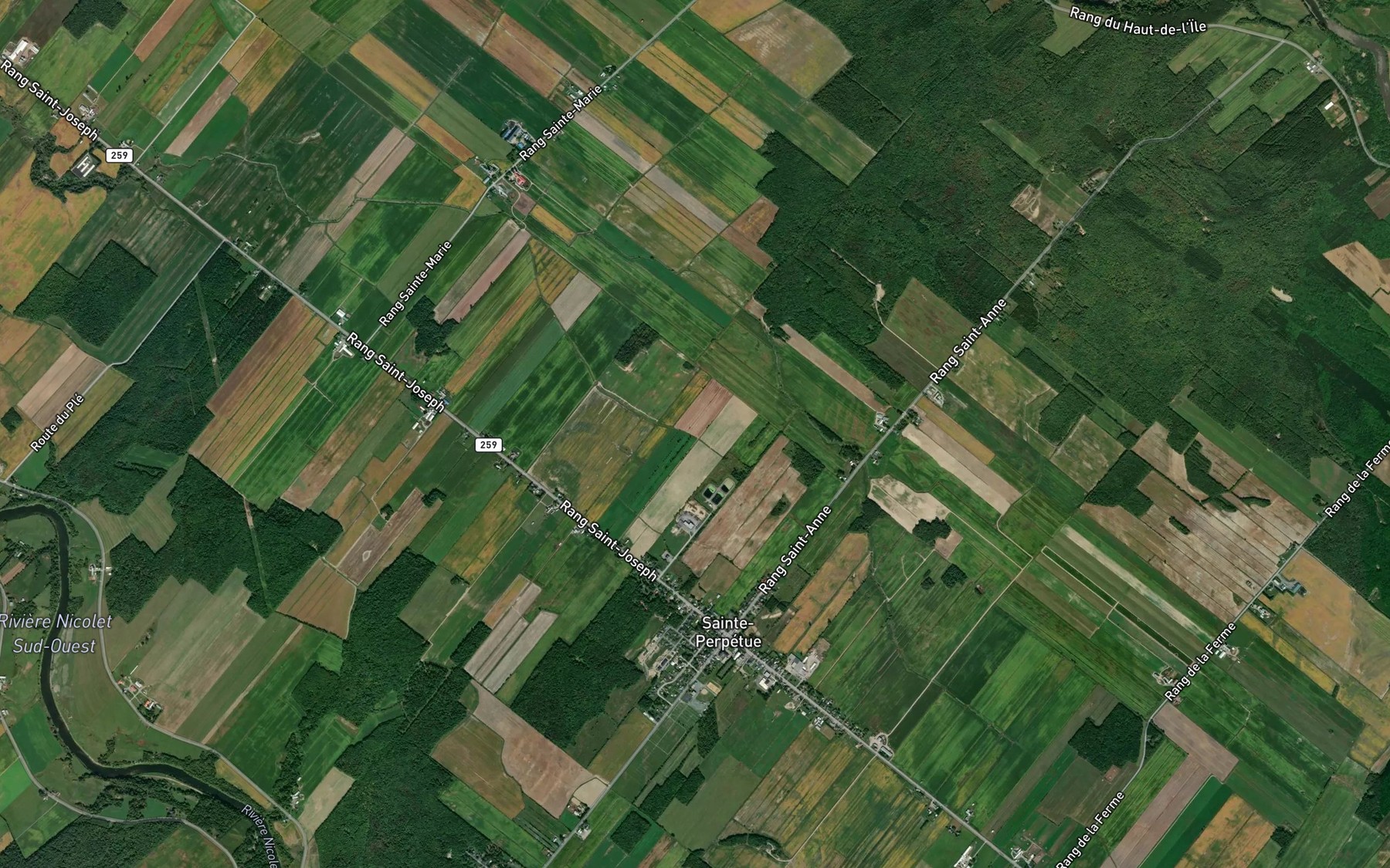 Satellite map of the Ruisseau Roy-Jutras