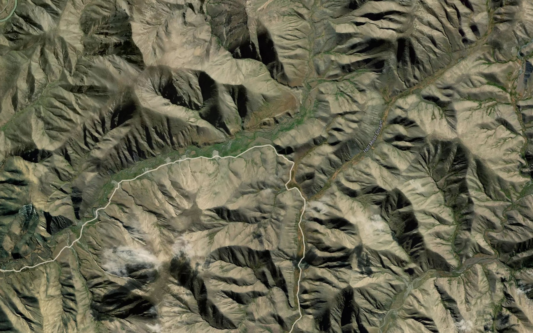 Satellite map of the Half Moon Stream