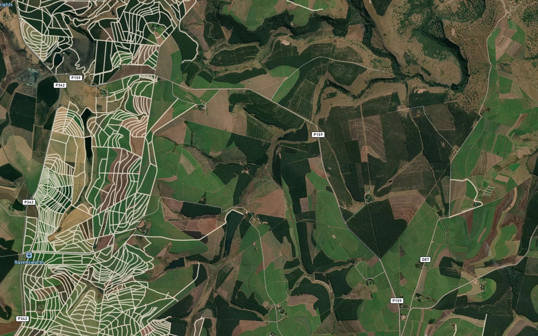 Satellite map of the aManzamnyama