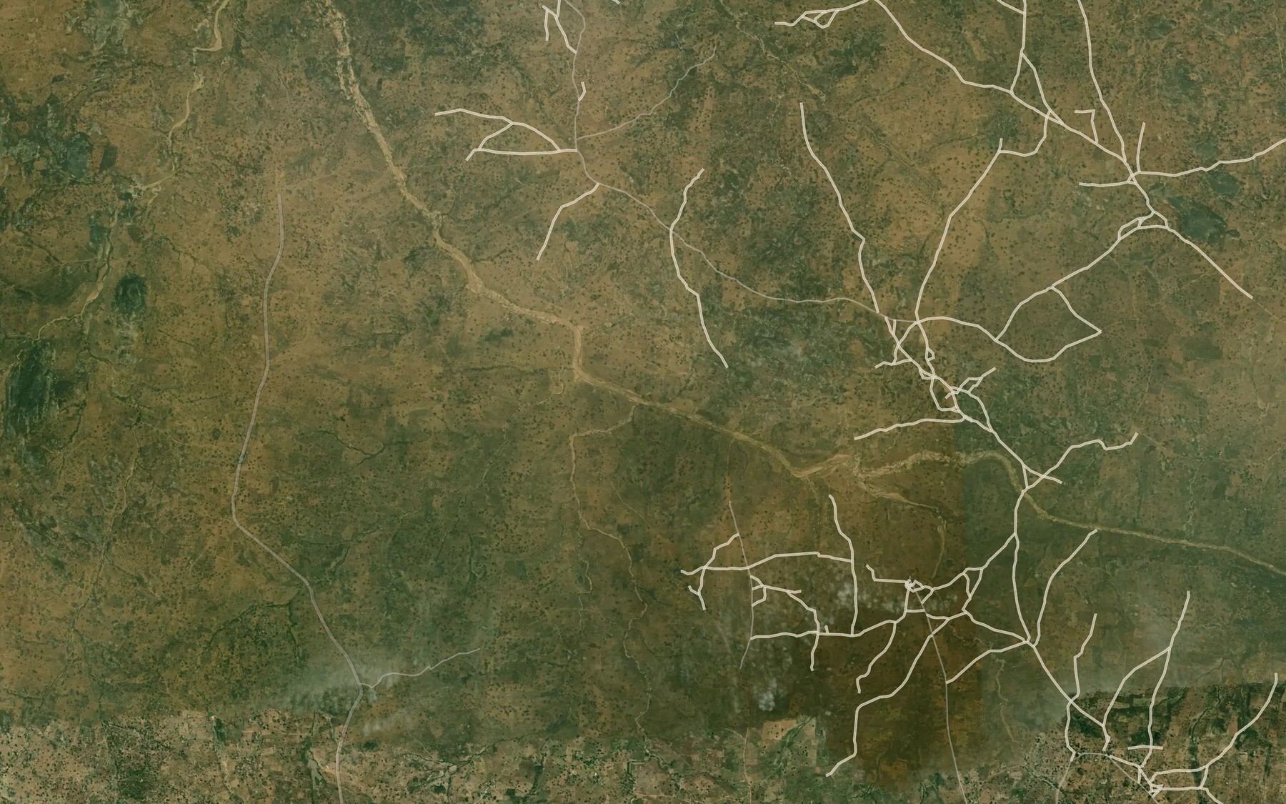 Satellite map of the River Padna