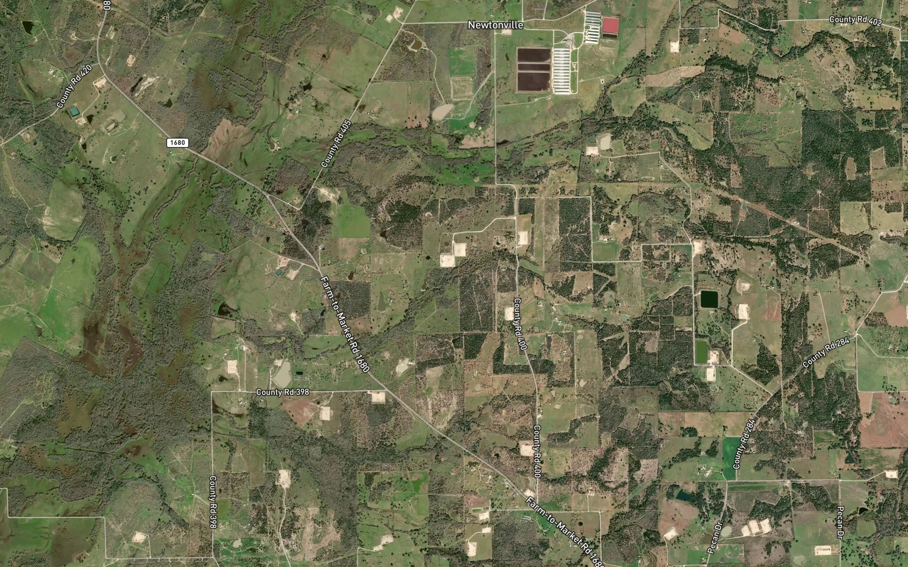 Satellite map of the Bear Branch