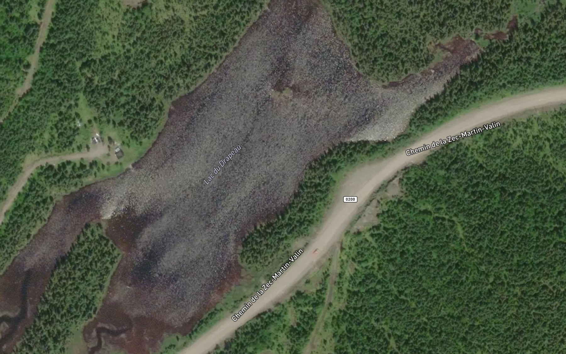 Satellite map of the Lac du Drapeau