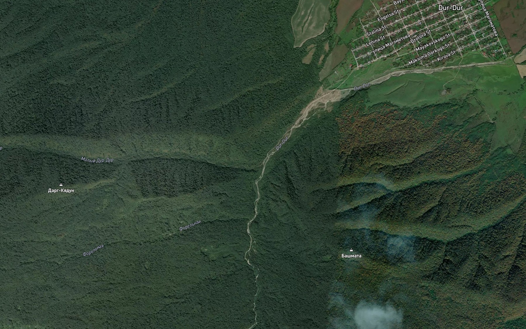 Satellite map of the Malyy Dur-Dur