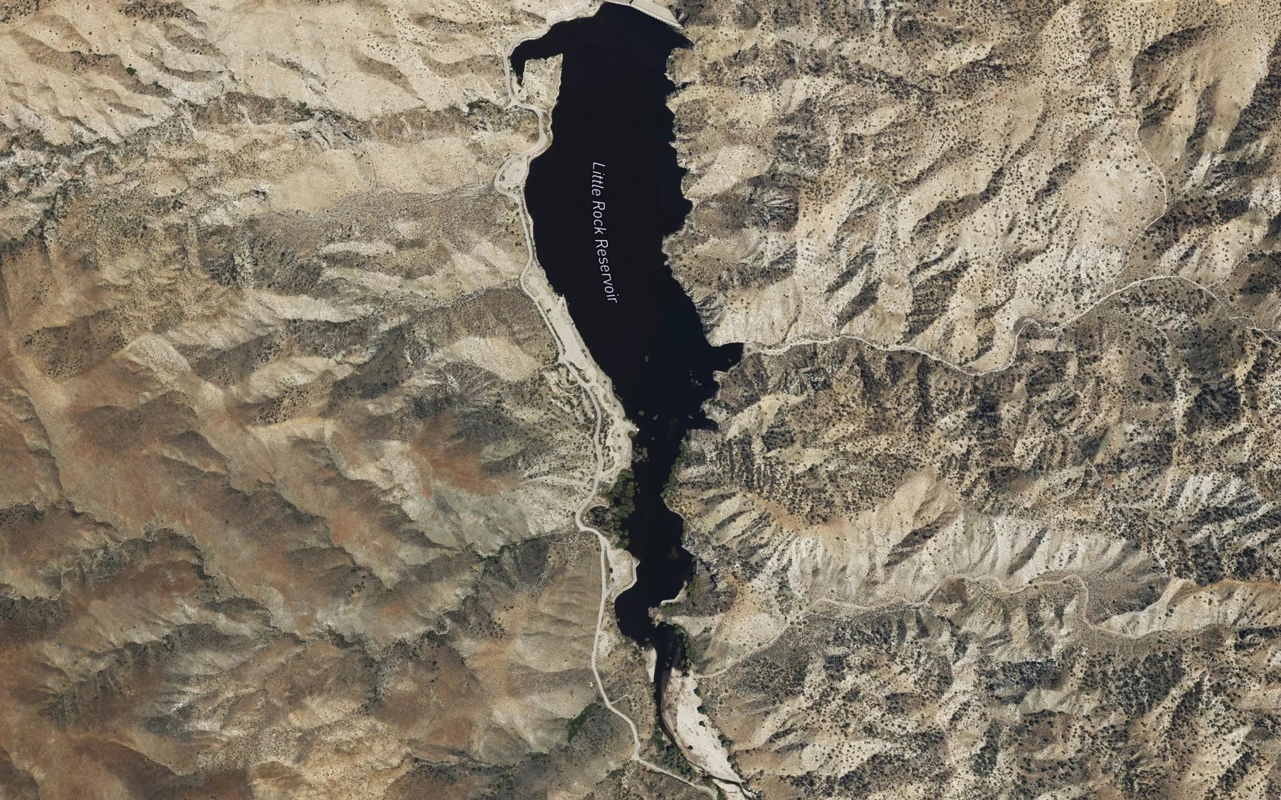 Satellite map of the Little Rock Reservoir