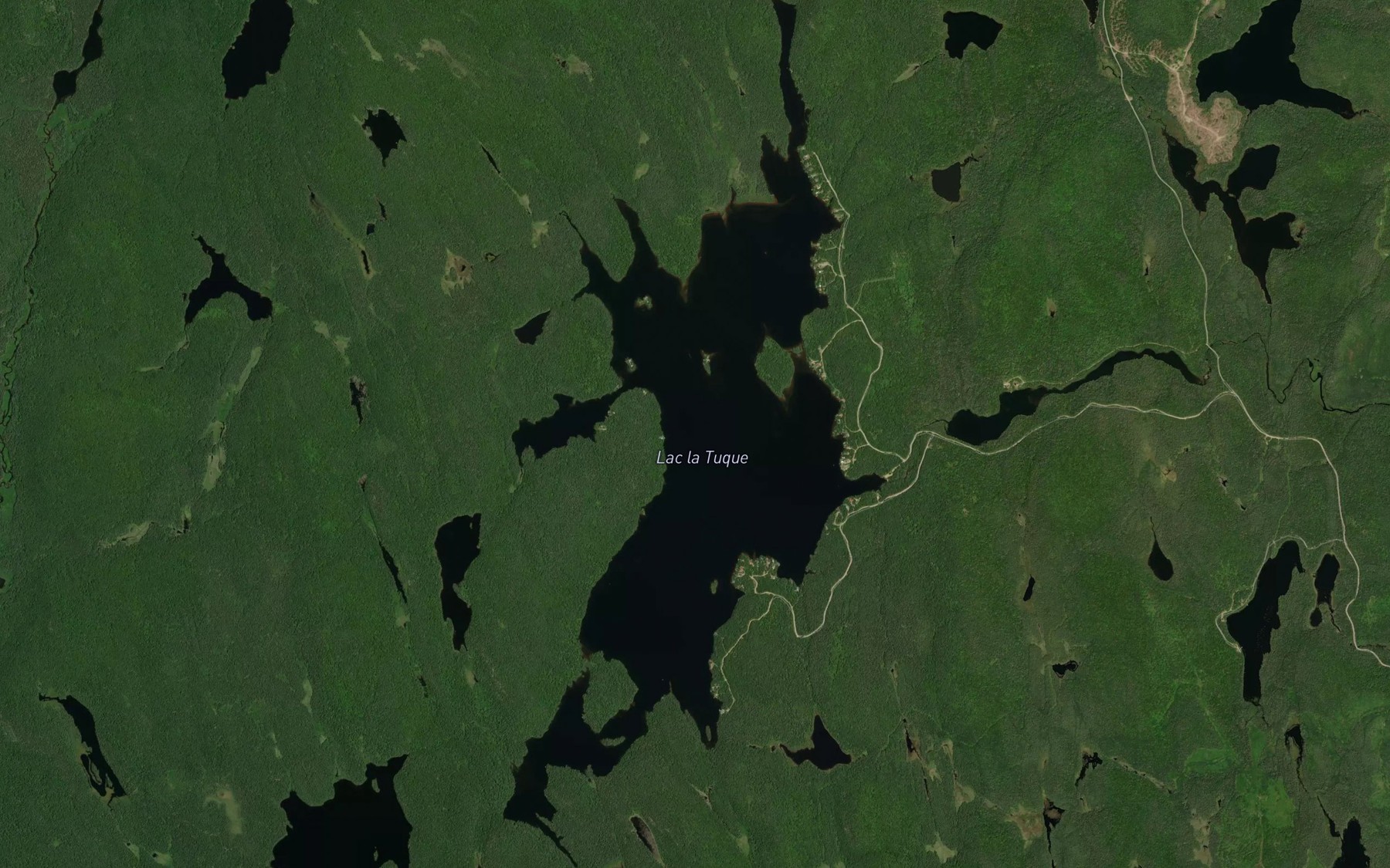 Satellite map of the Lac la Tuque