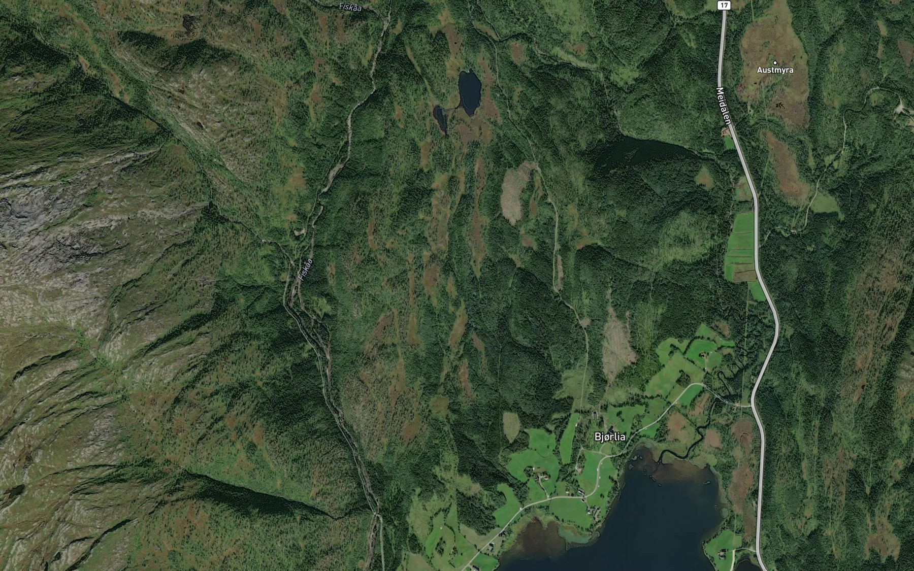 Satellite map of the Kvernbekken