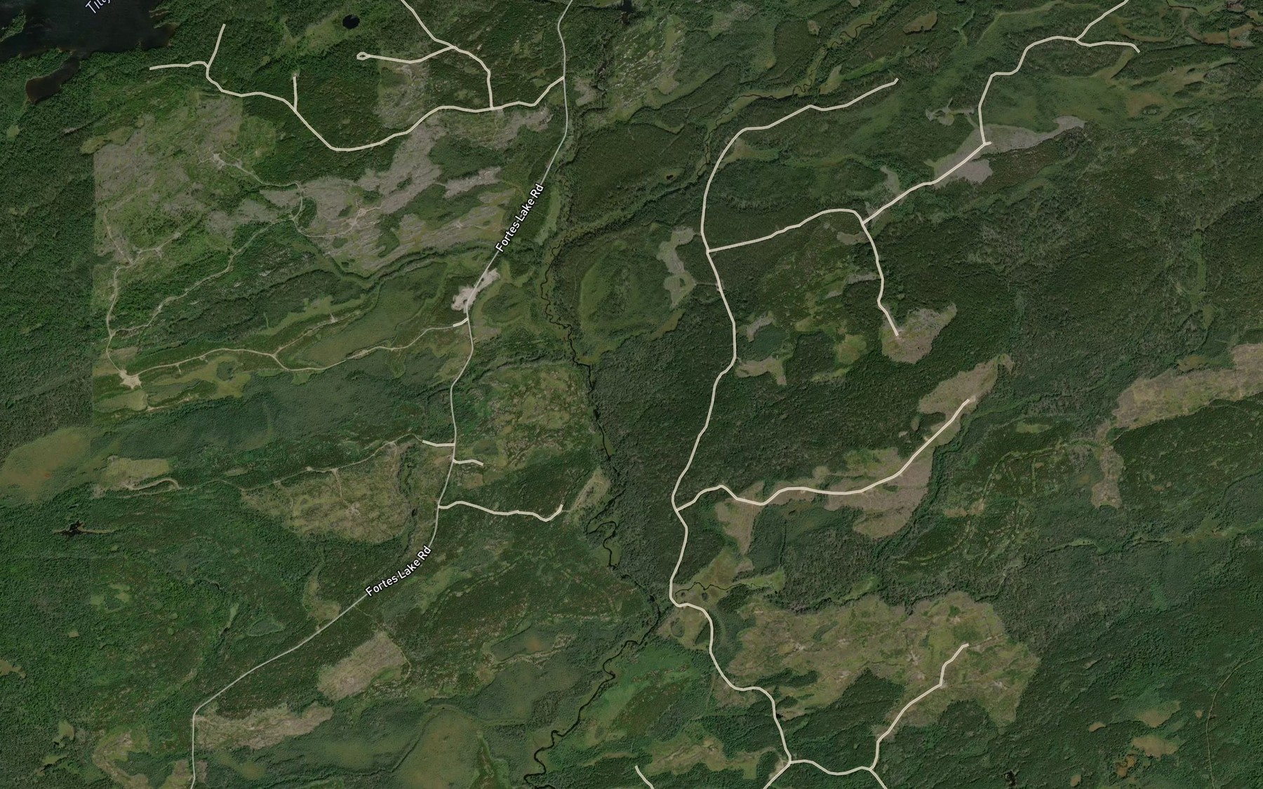 Satellite map of the Huronian River