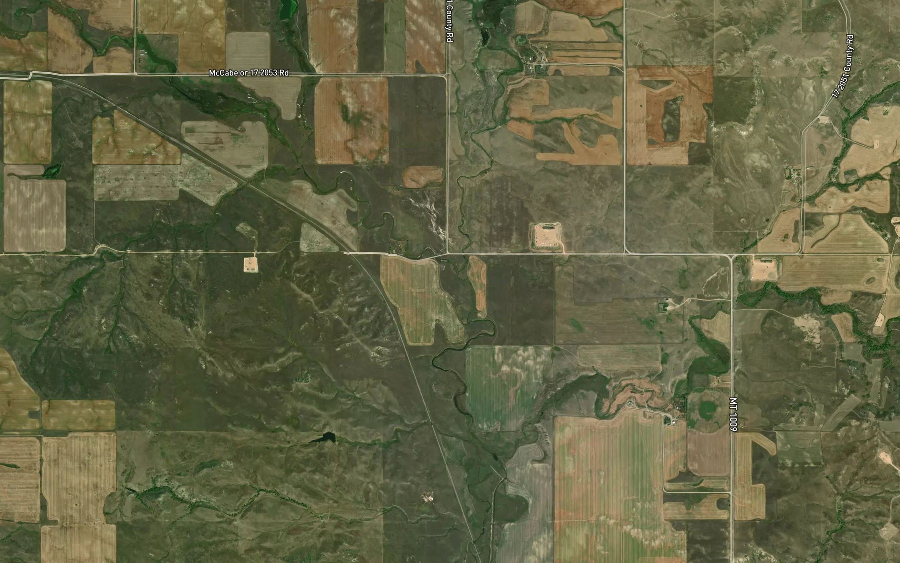 Satellite map of the West Shotgun Creek