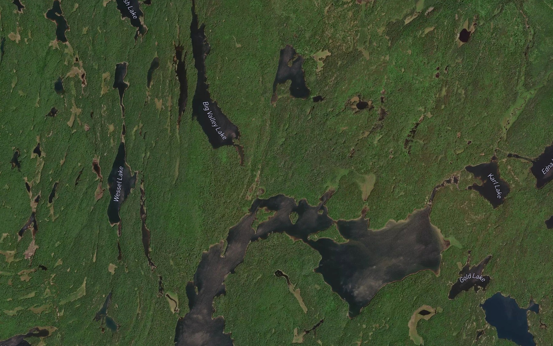 Satellite map of the Big Valley Creek