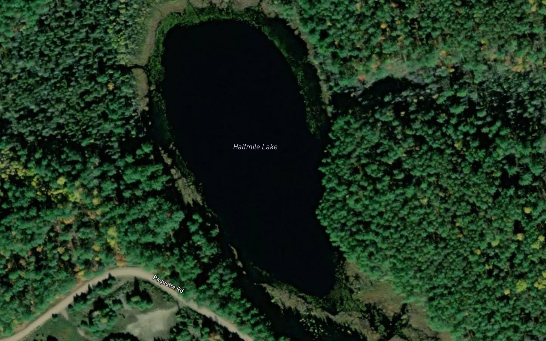 Satellite map of the Halfmile Lake