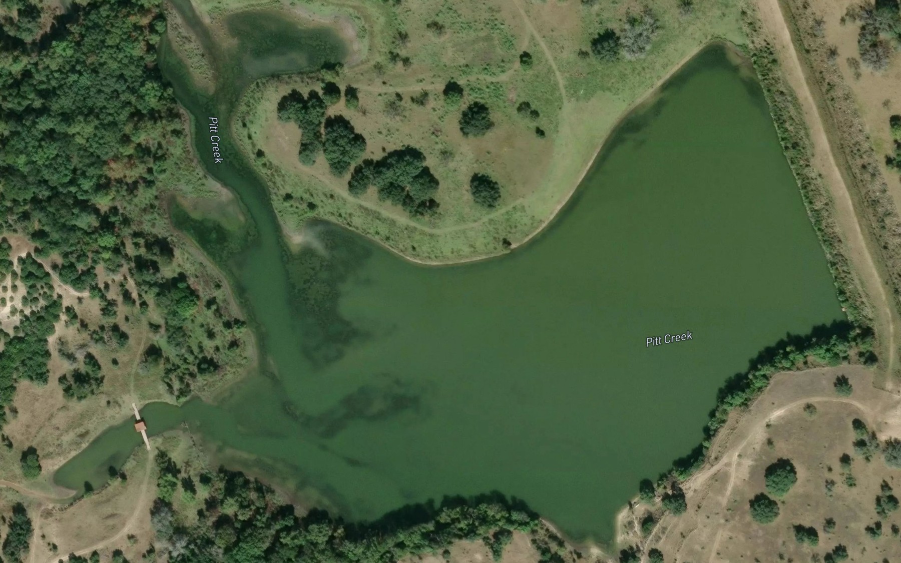Satellite map of the Soil Conservation Service Site 2 Reservoir
