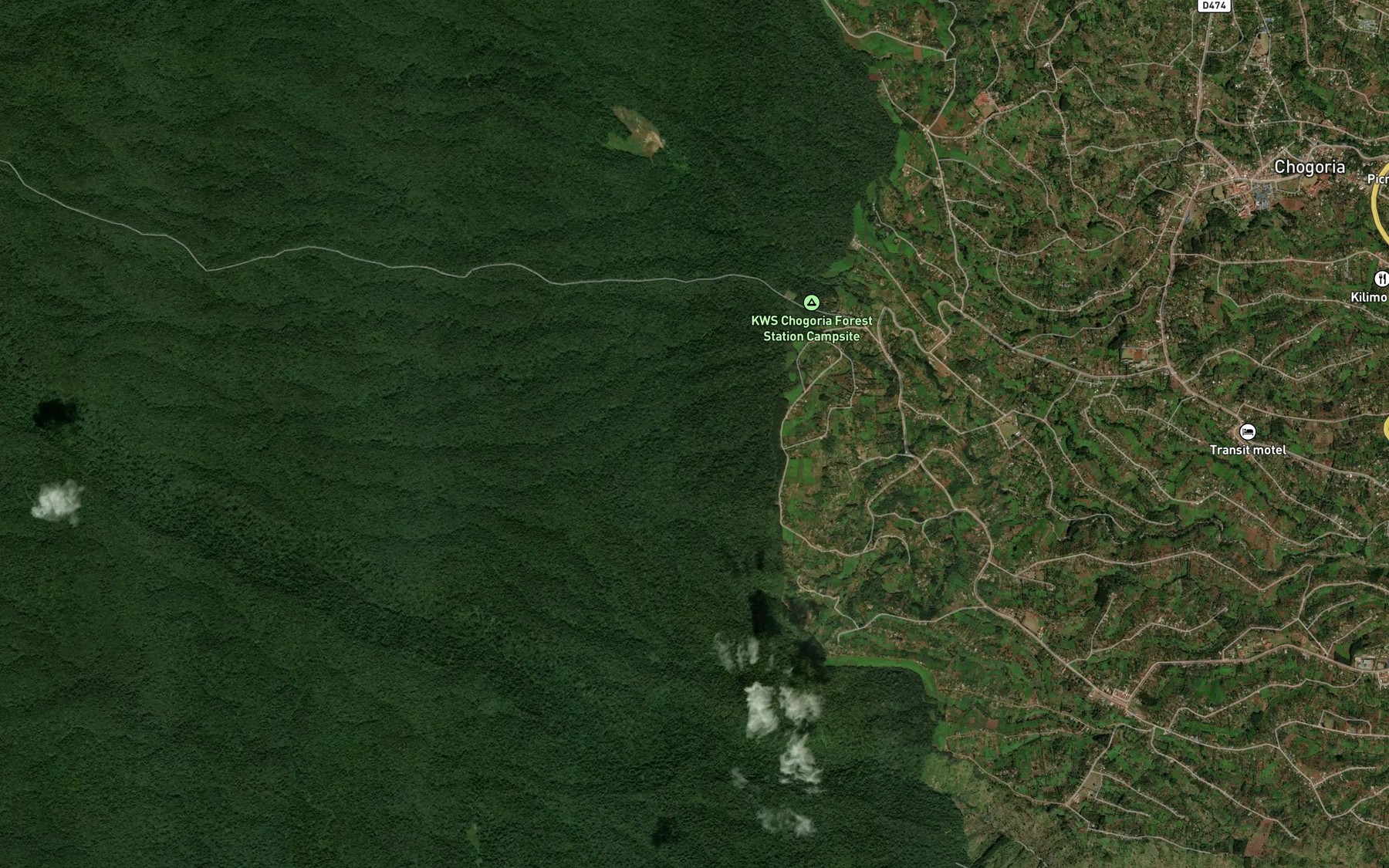 Satellite map of the Kiambogo