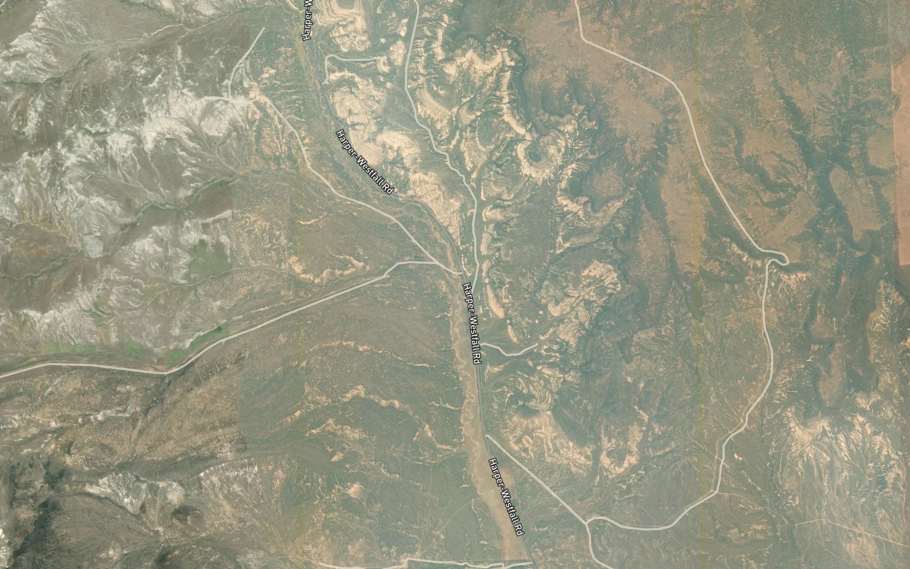Satellite map of the Hart Creek