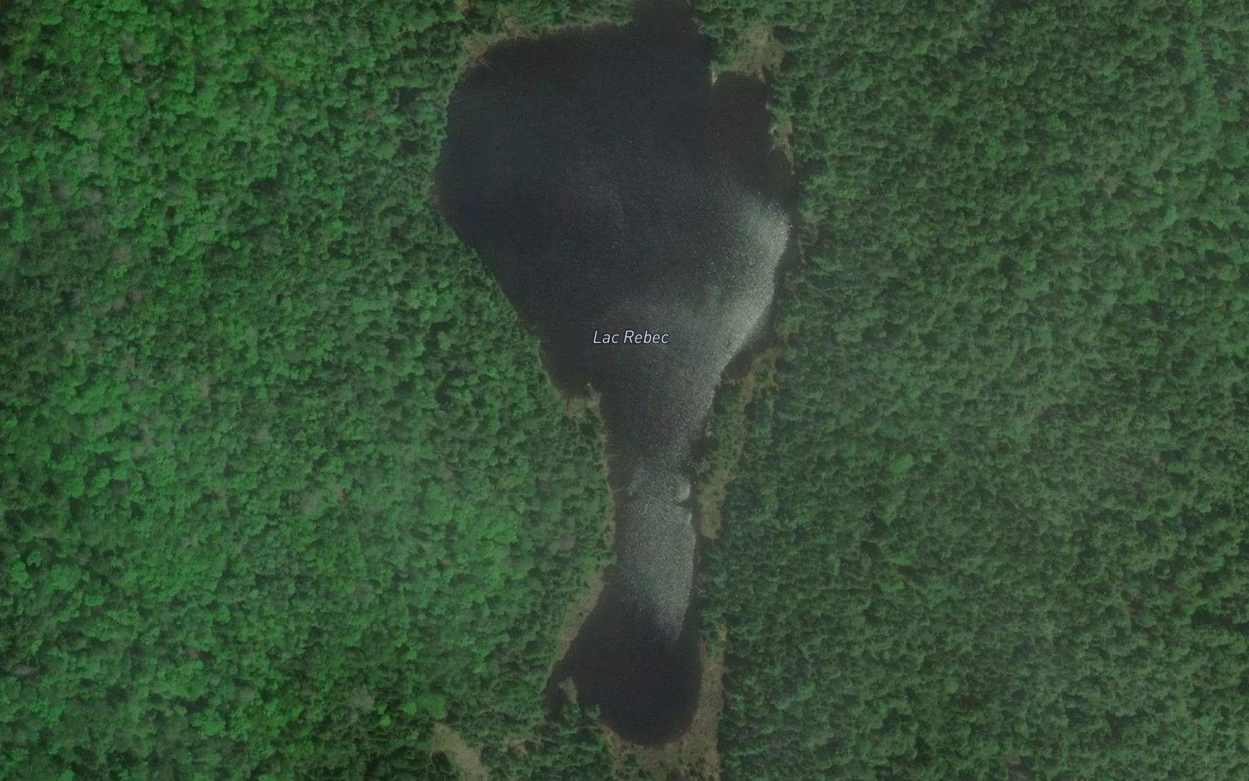 Satellite map of the Lac Rebec