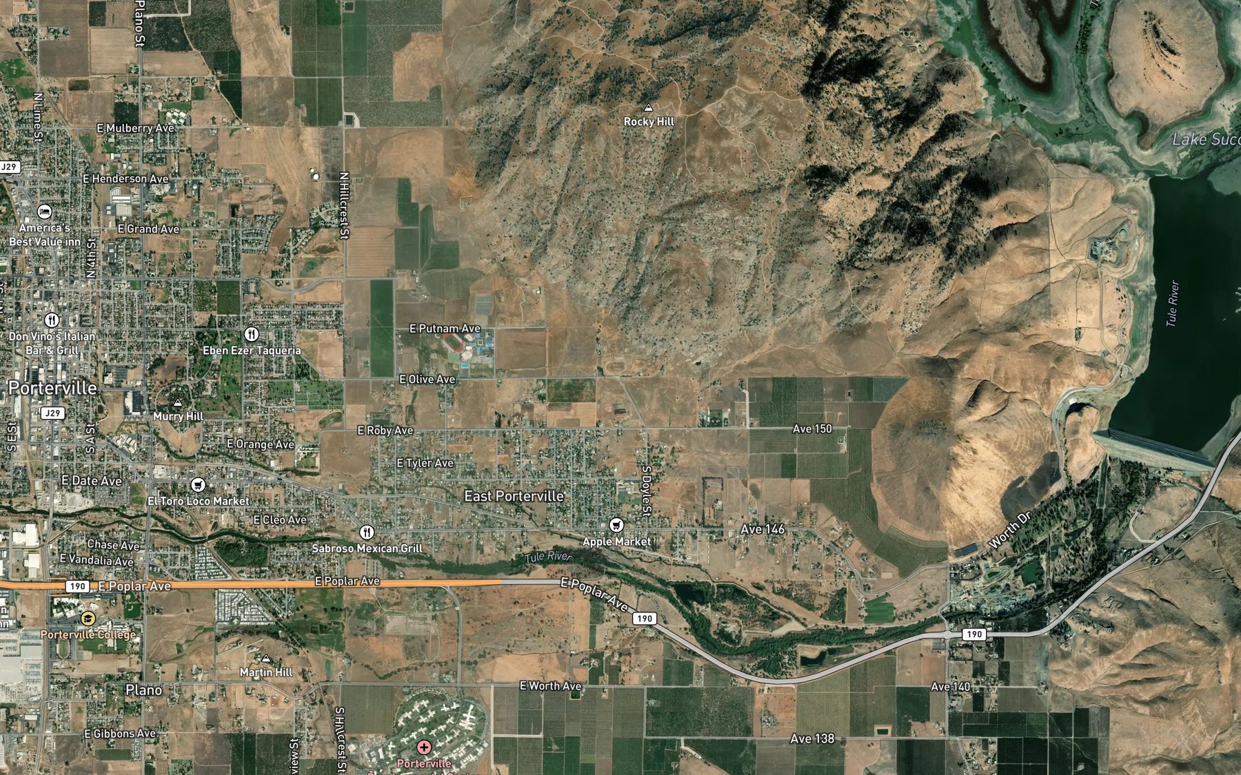 Satellite map of the Pioneer Ditch
