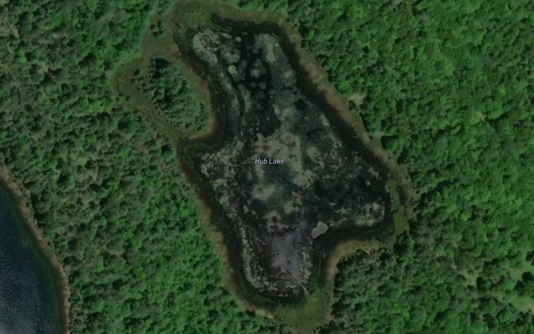 Satellite map of the Hub Lake