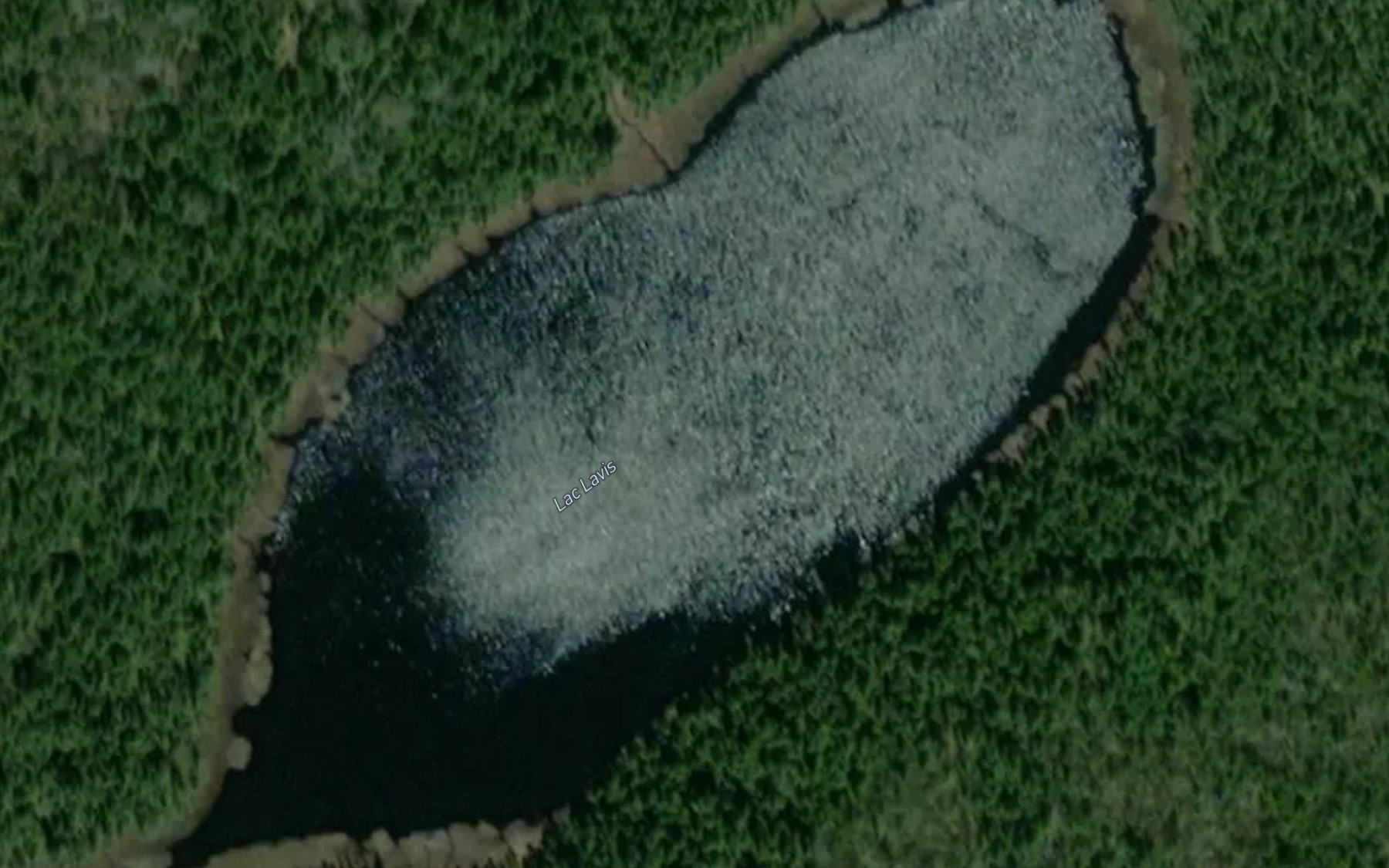 Satellite map of the Lac Lavis