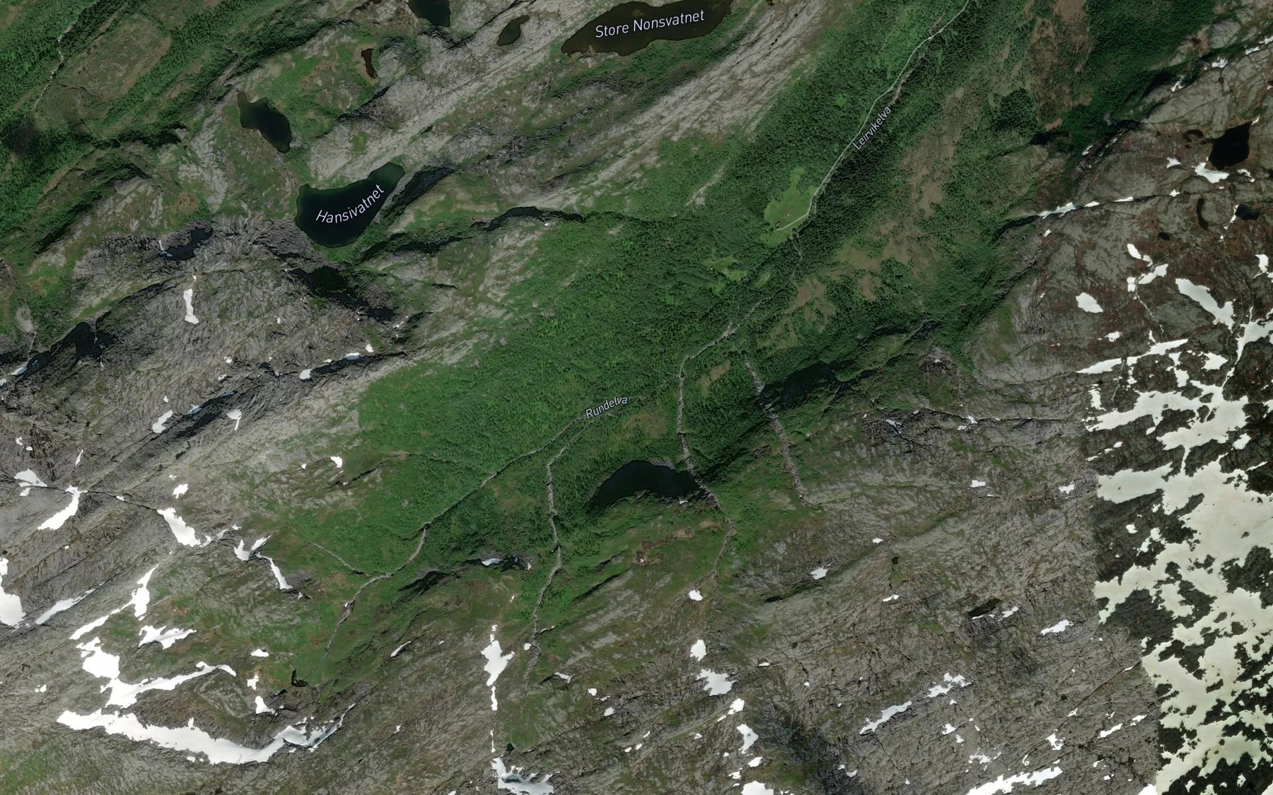Satellite map of the Rundelva