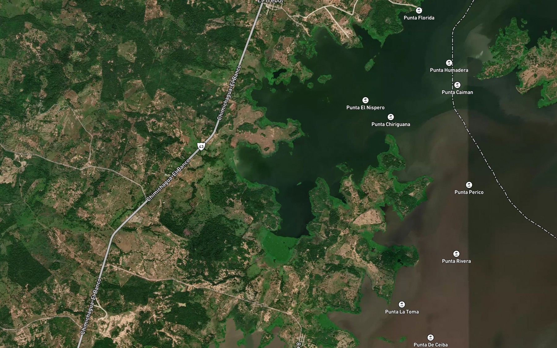 Satellite map of the Rincon de Regina