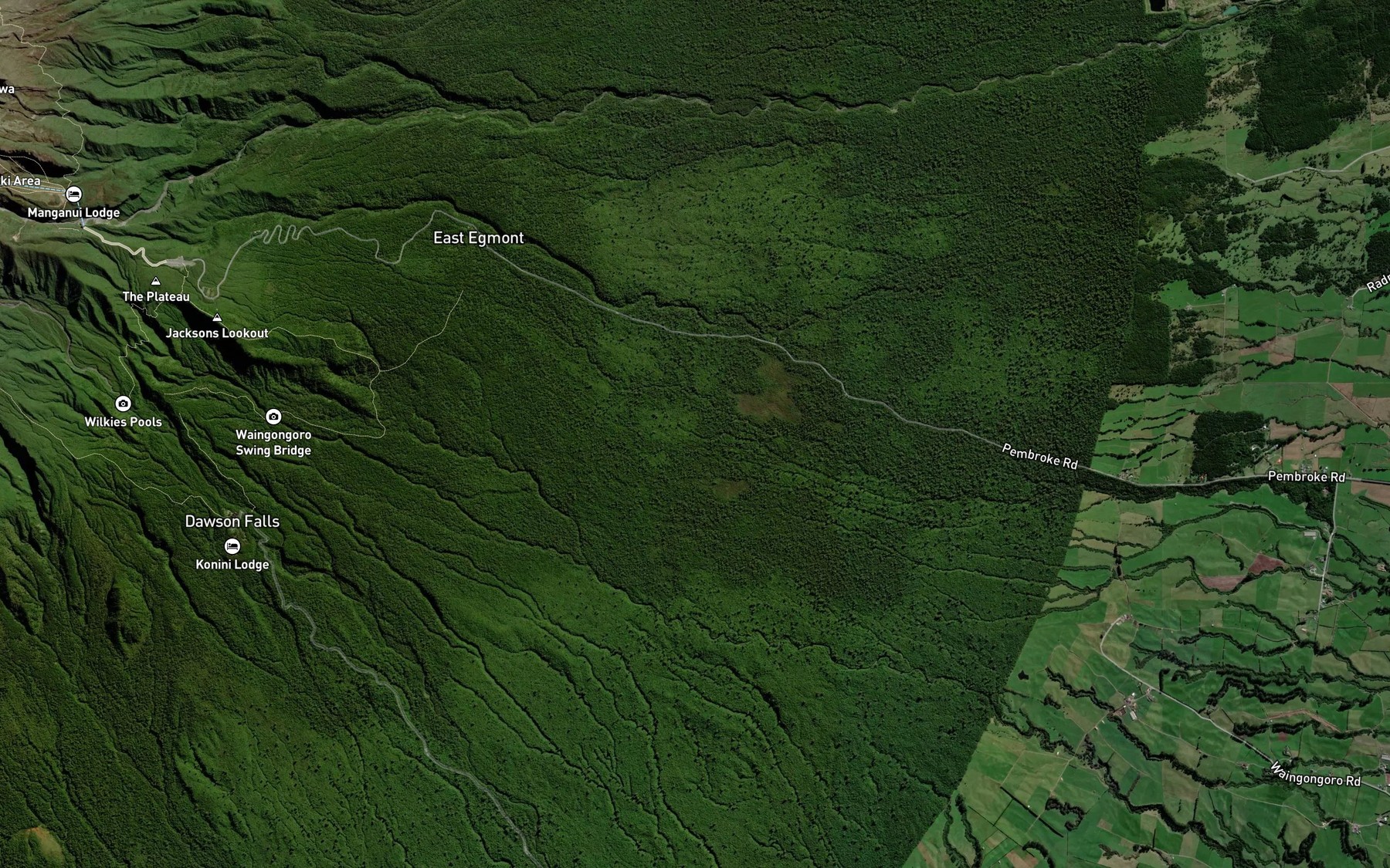Satellite map of the Konini Stream