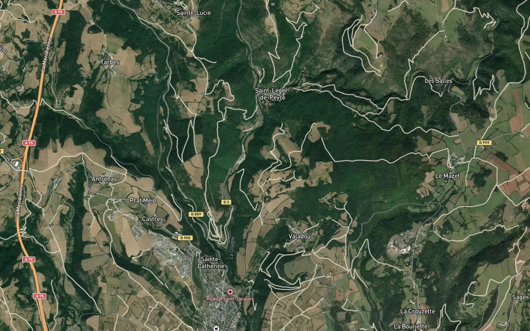 Satellite map of the Ruisseau le Travel