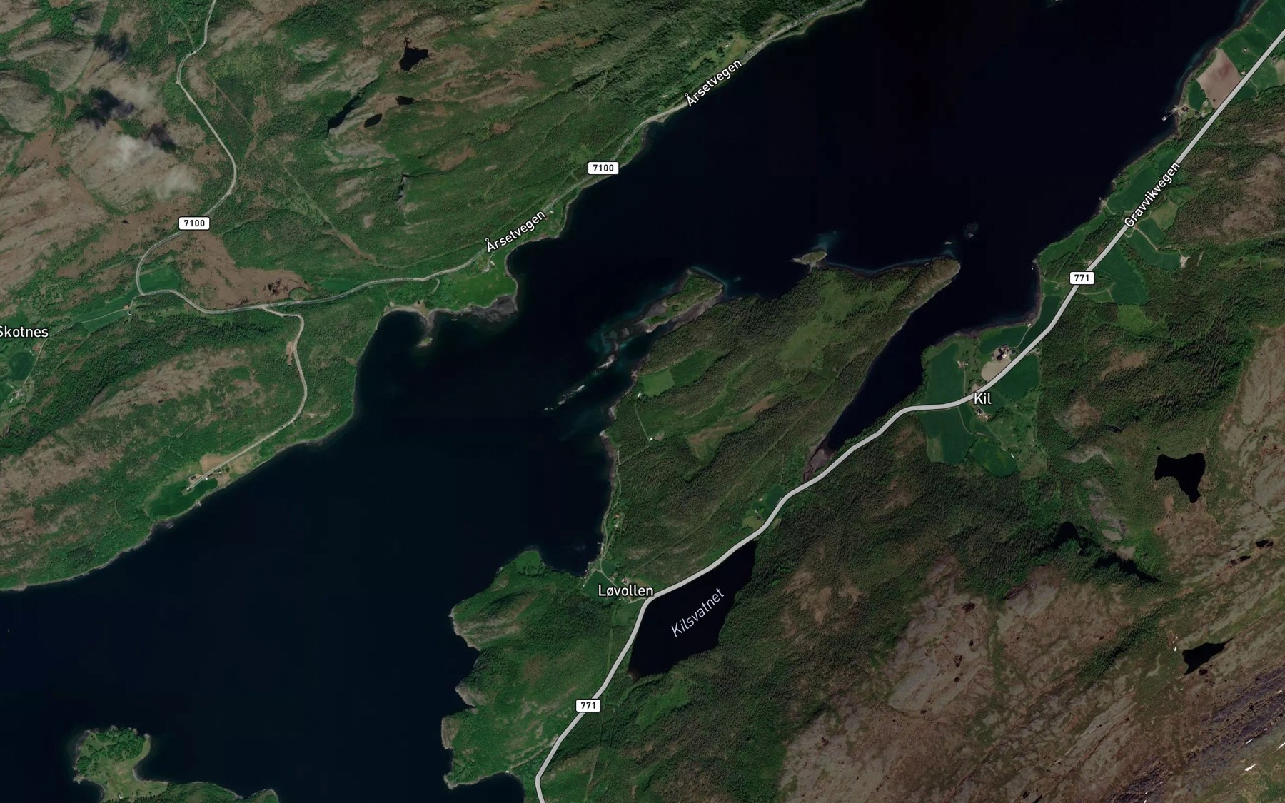 Satellite map of the Myrvika