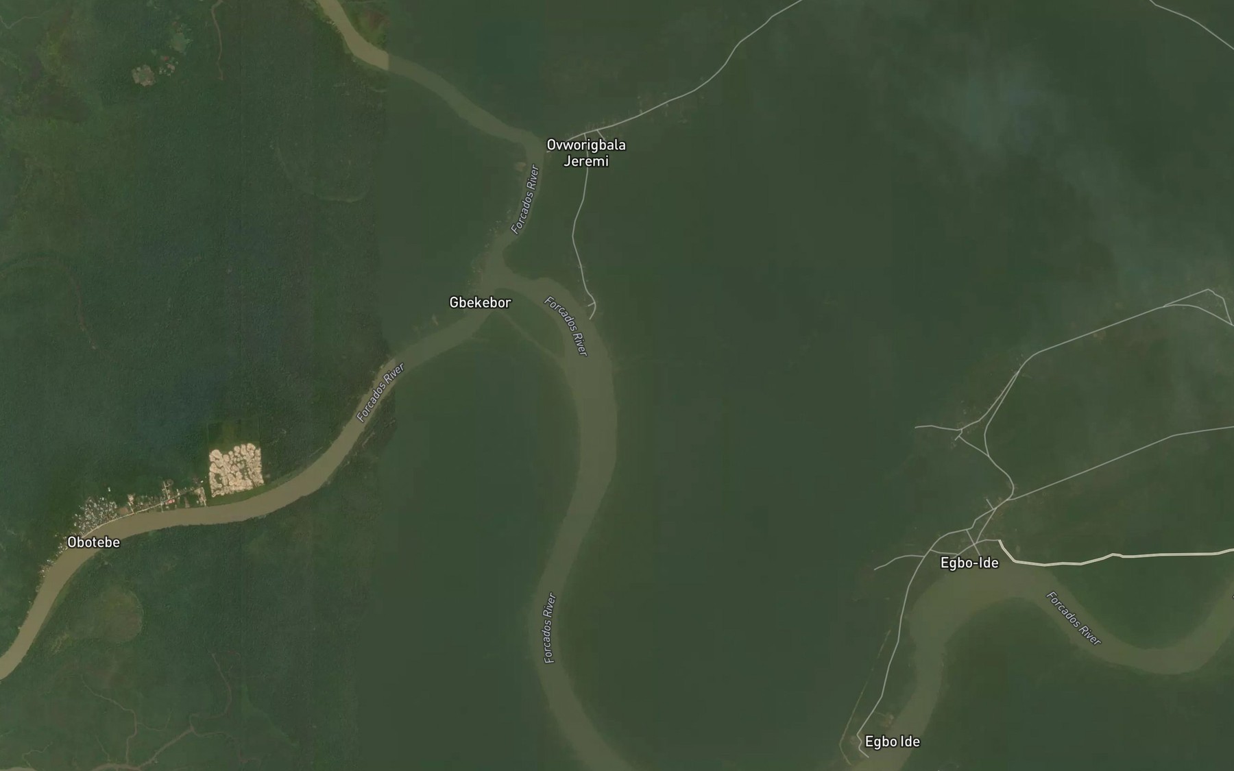 Satellite map of the Abadiama Creek
