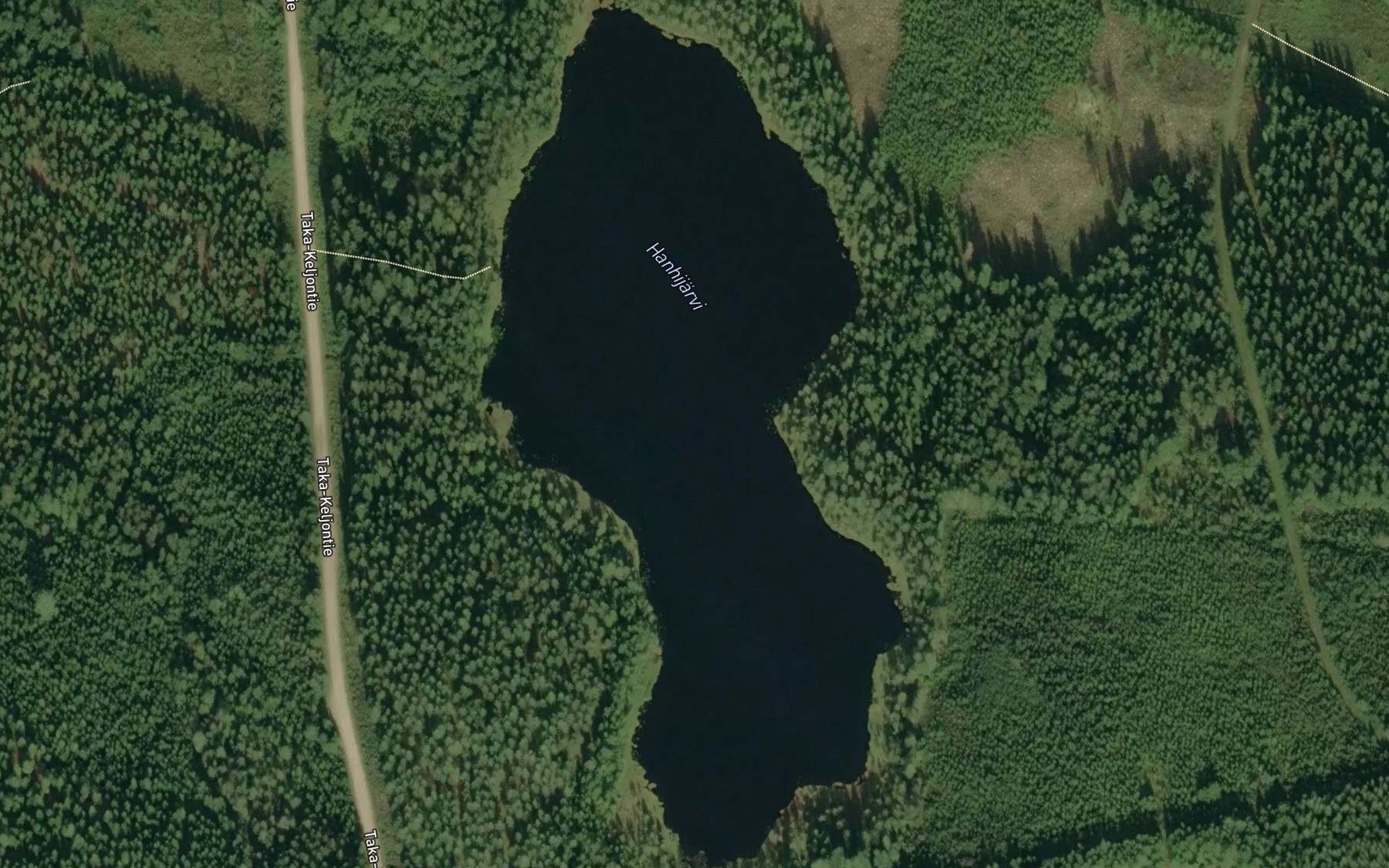 Satellite map of the Hanhijarvi