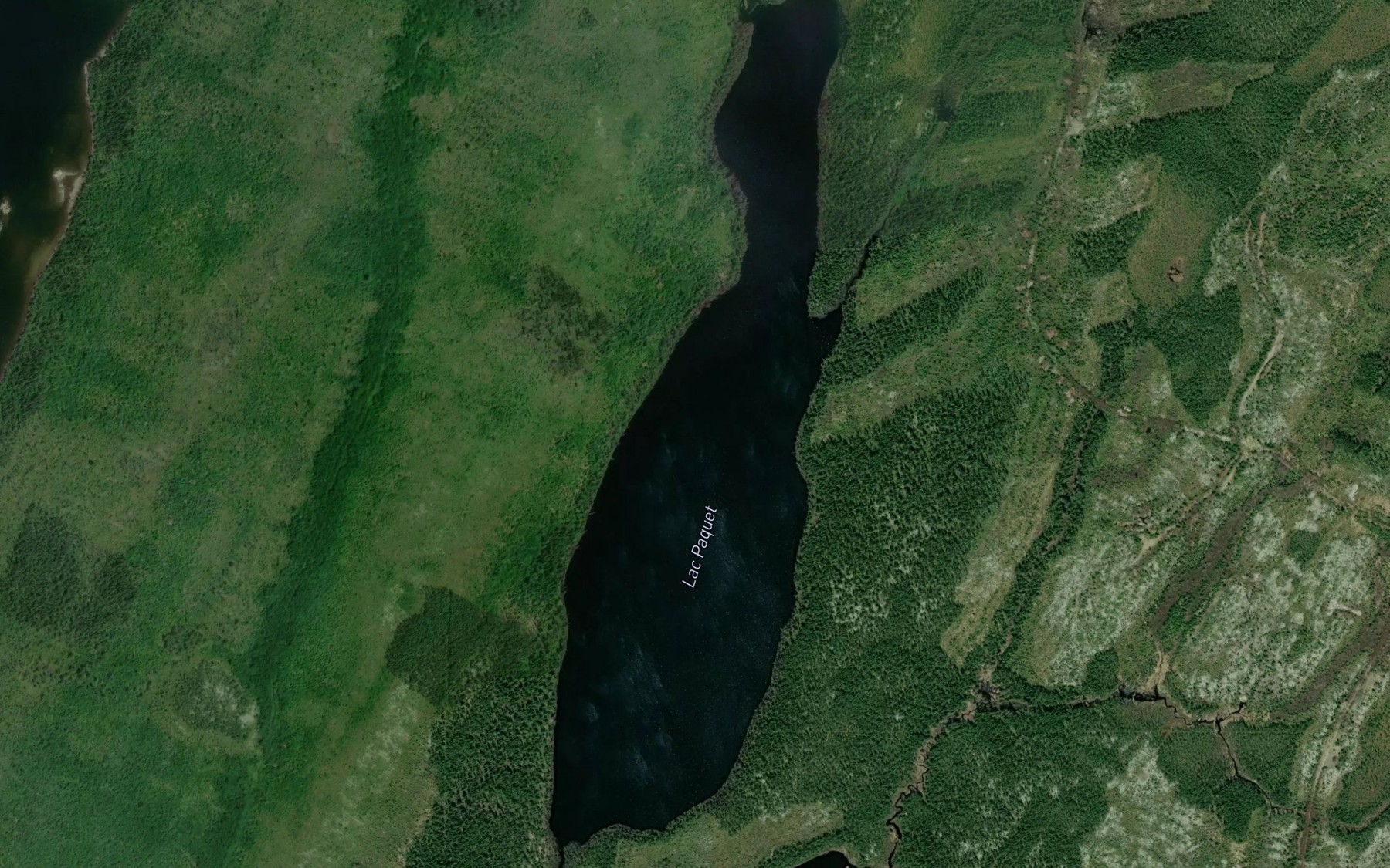 Satellite map of the Lac Paquet