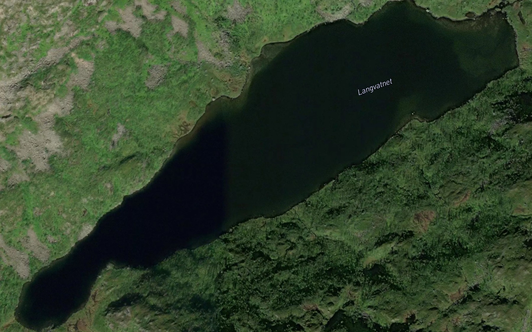 Satellite map of the Langvatnet