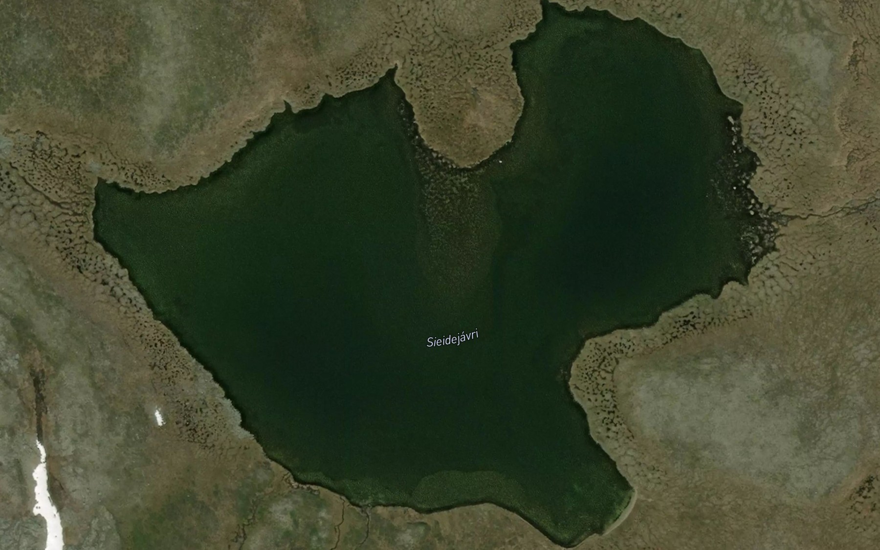Satellite map of the Sieidejavri