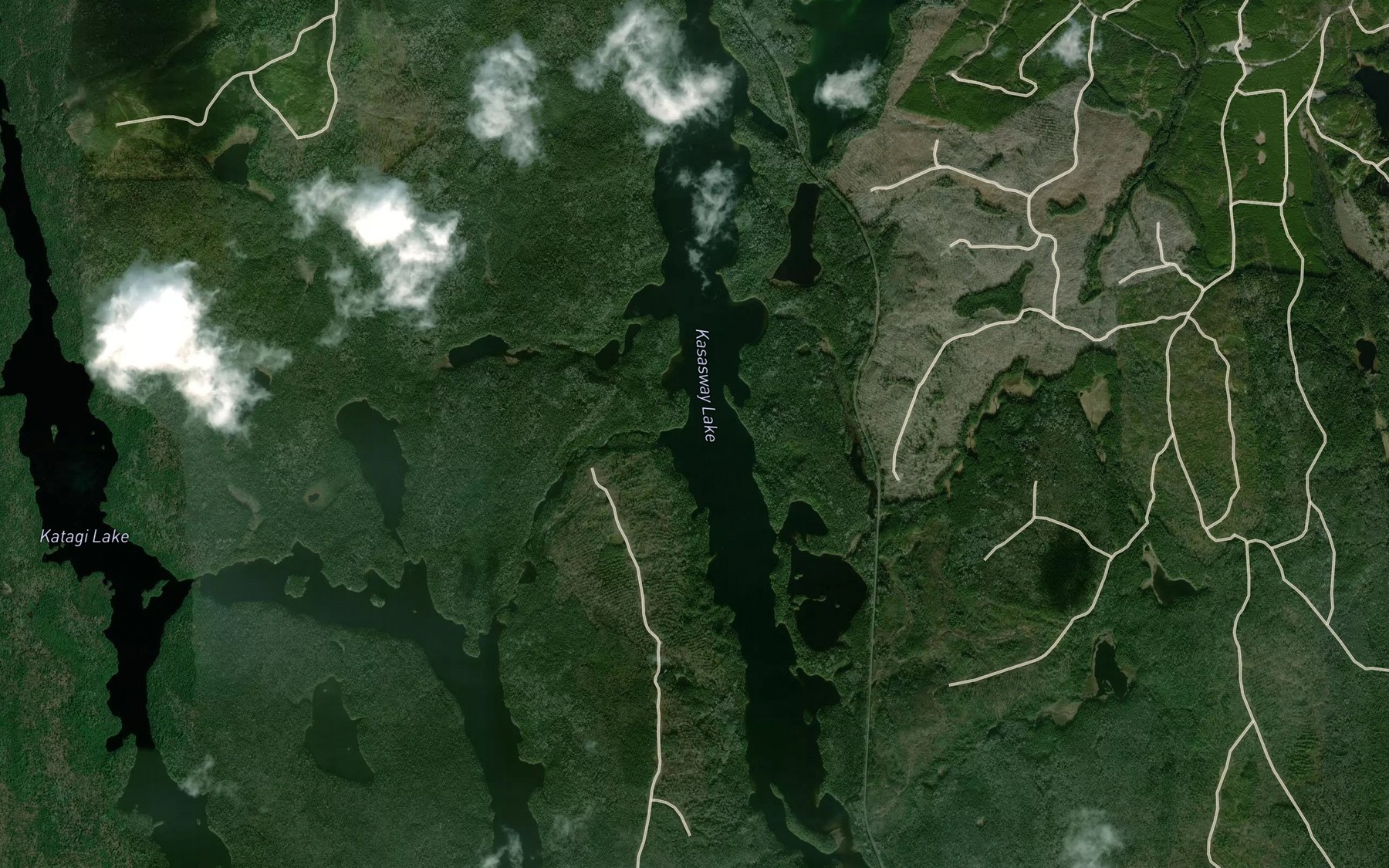 Satellite map of the Katagi Creek