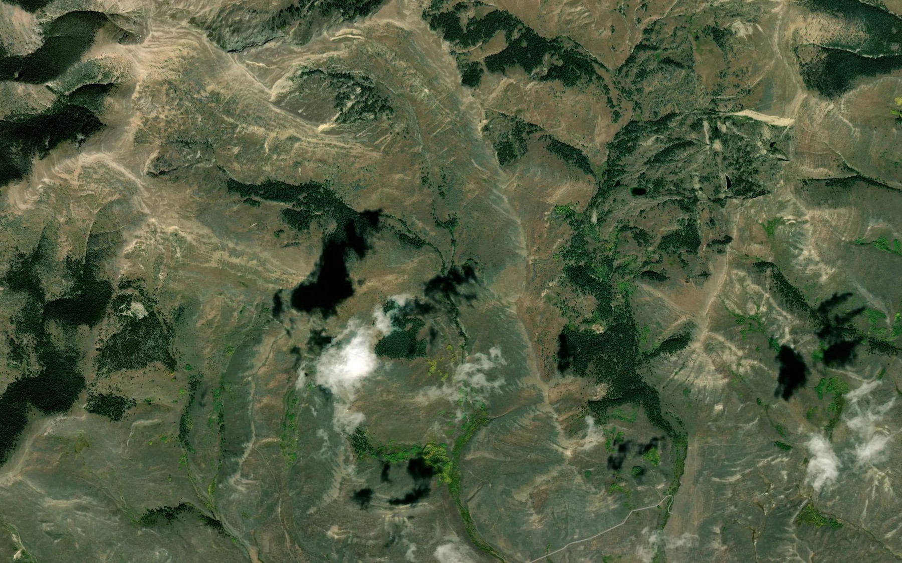 Satellite map of the Antone Creek