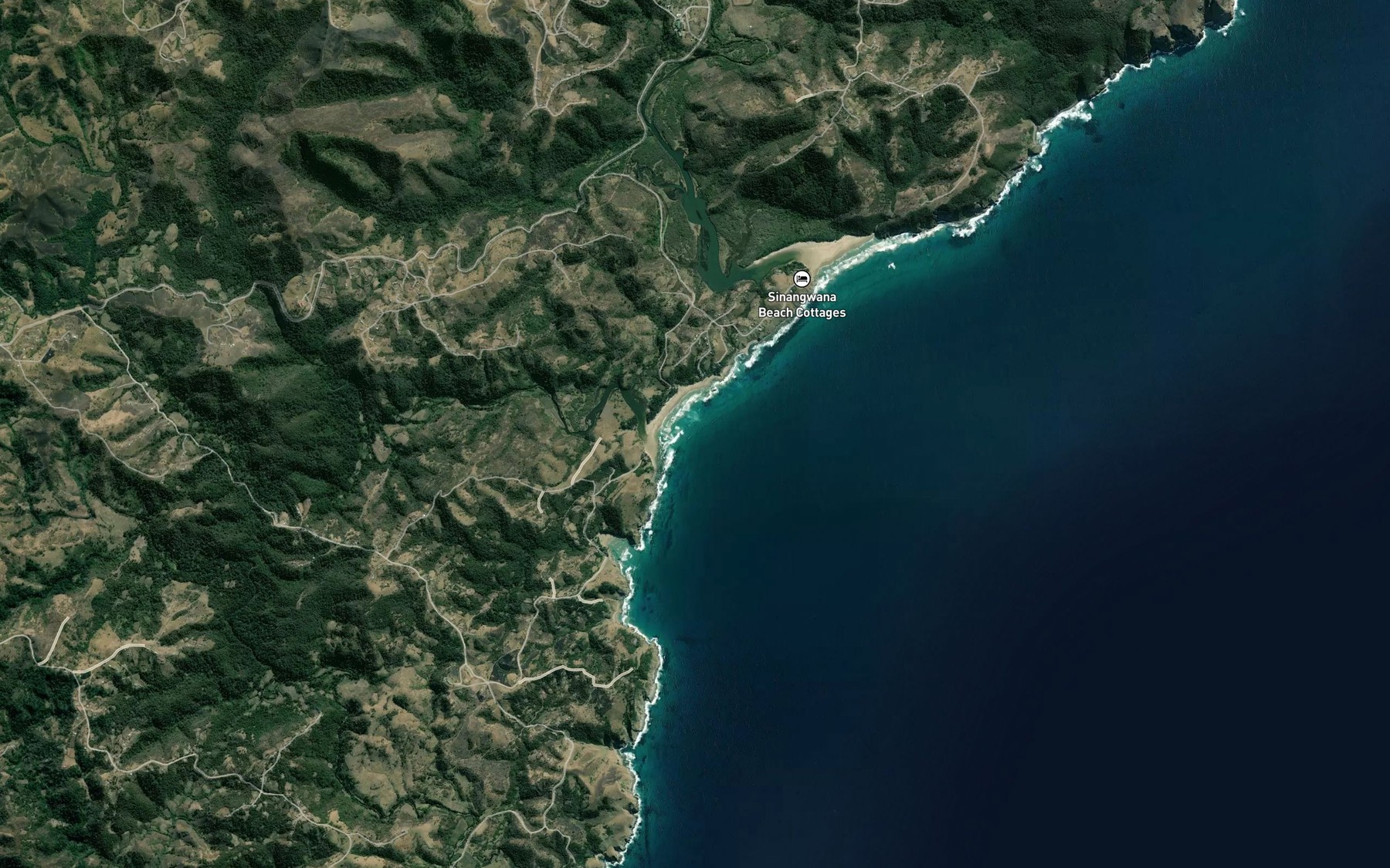 Satellite map of the Mpande Bay