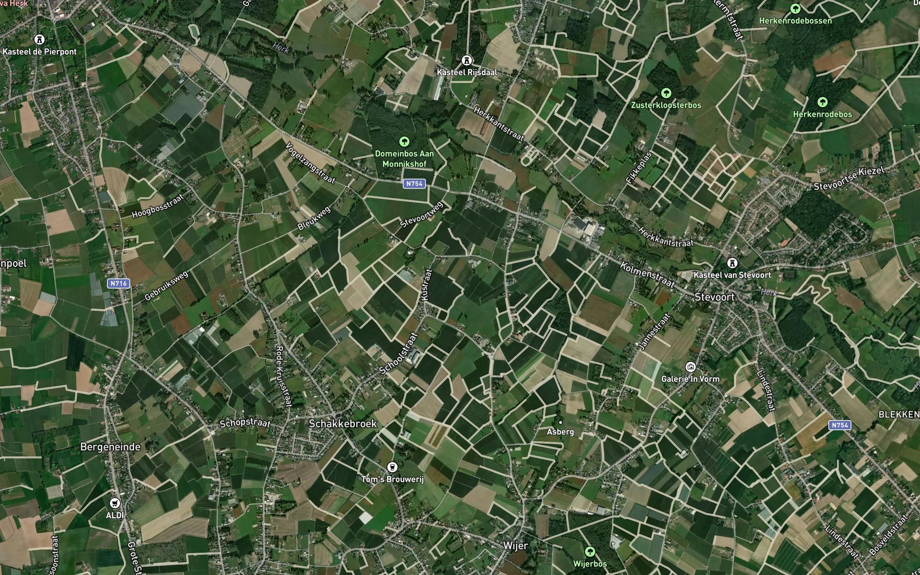 Satellite map of the Terbermenbeek