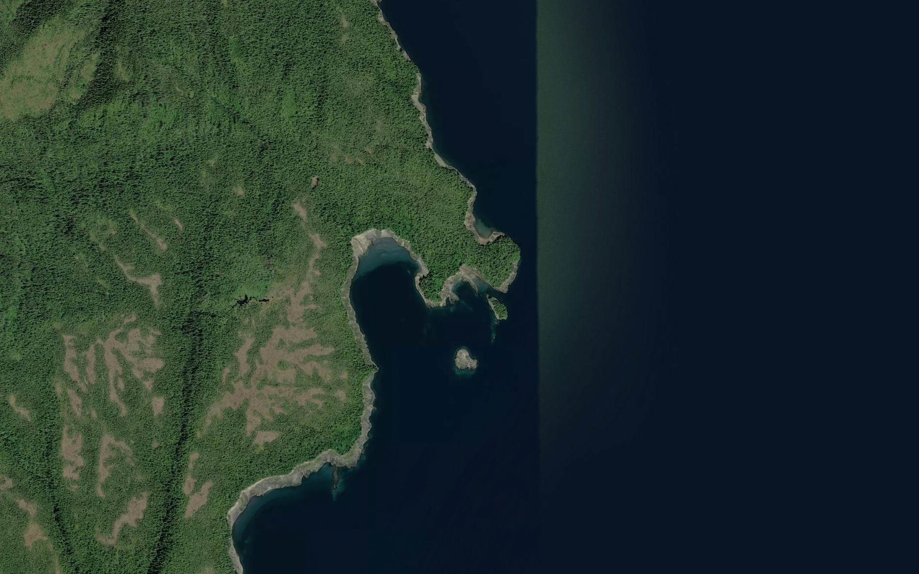Satellite map of the Cessnun Lakes