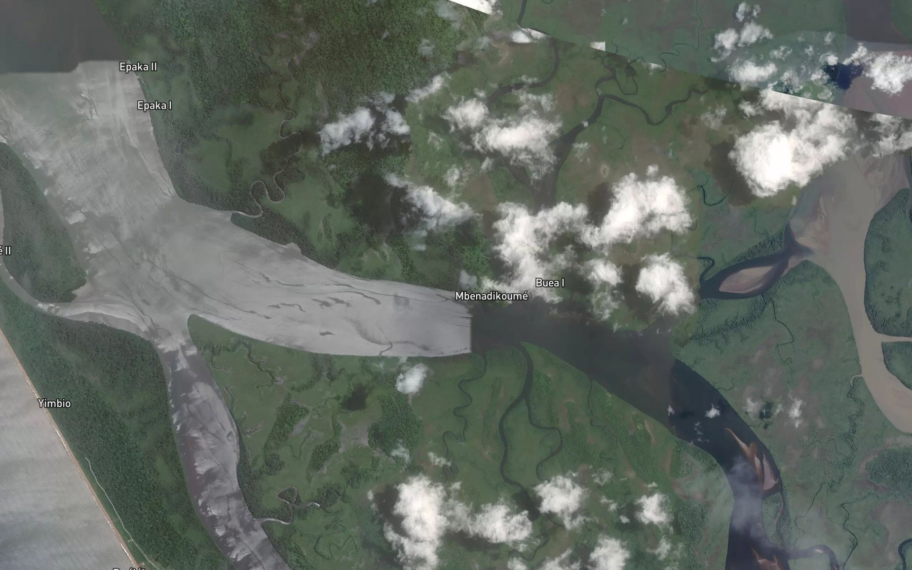 Satellite map of the Crique Bouca