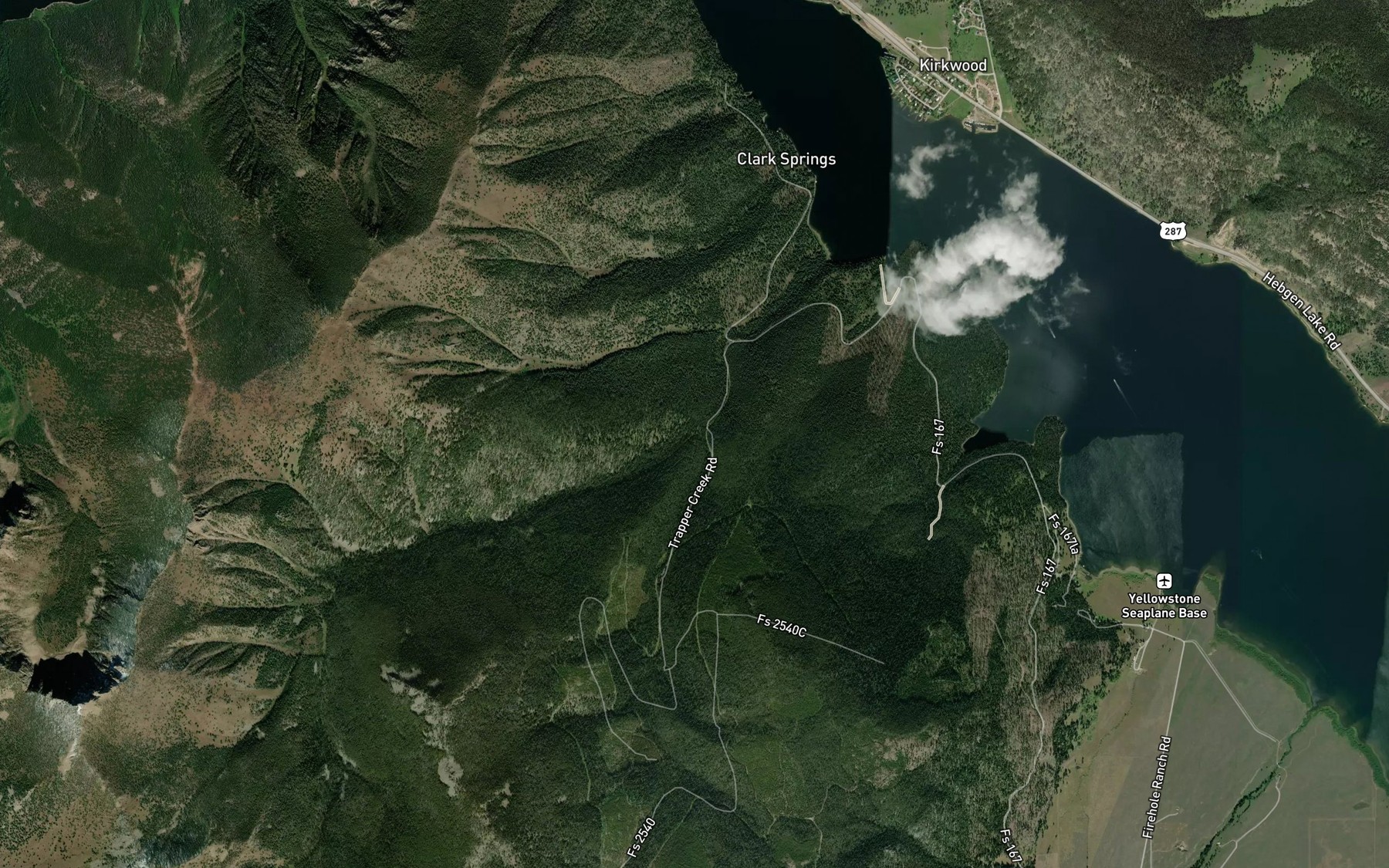 Satellite map of the West Fork Trapper Creek