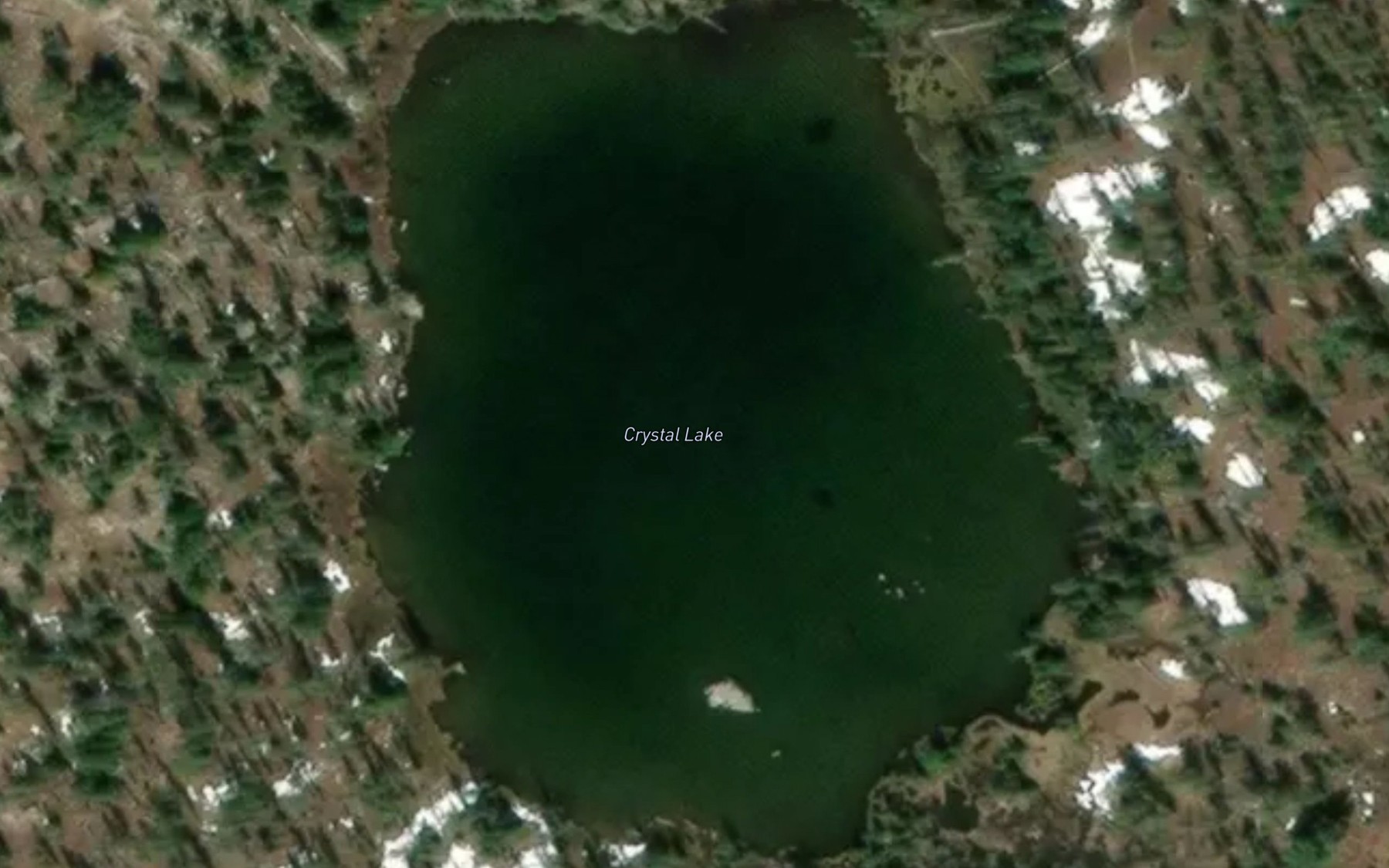 Satellite map of the Crystal Lake