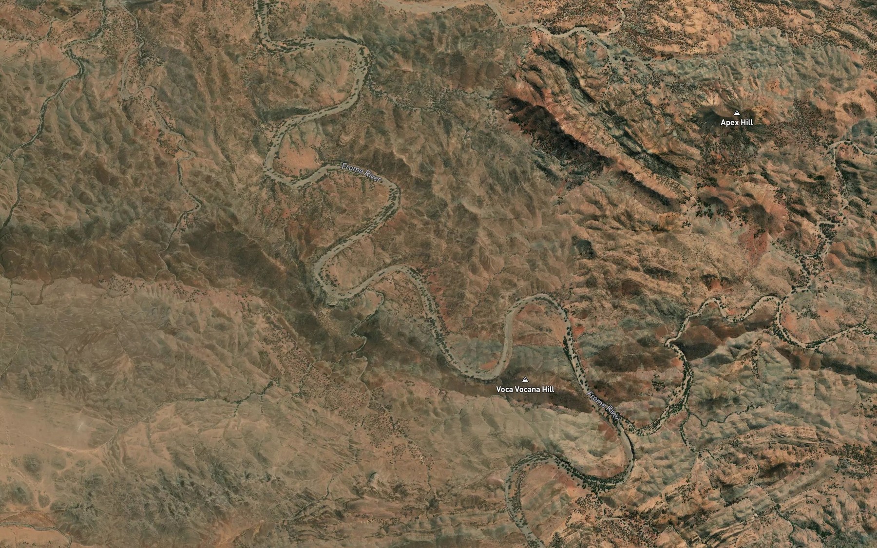 Satellite map of the Gammon Creek