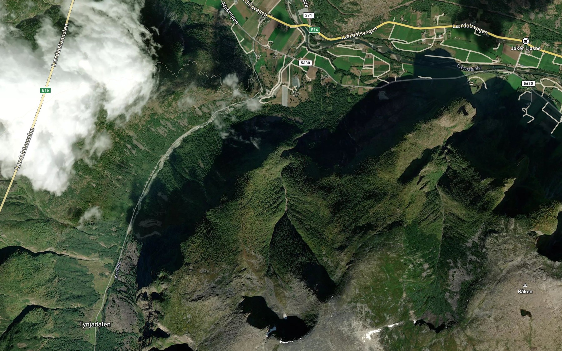 Satellite map of the Skorva