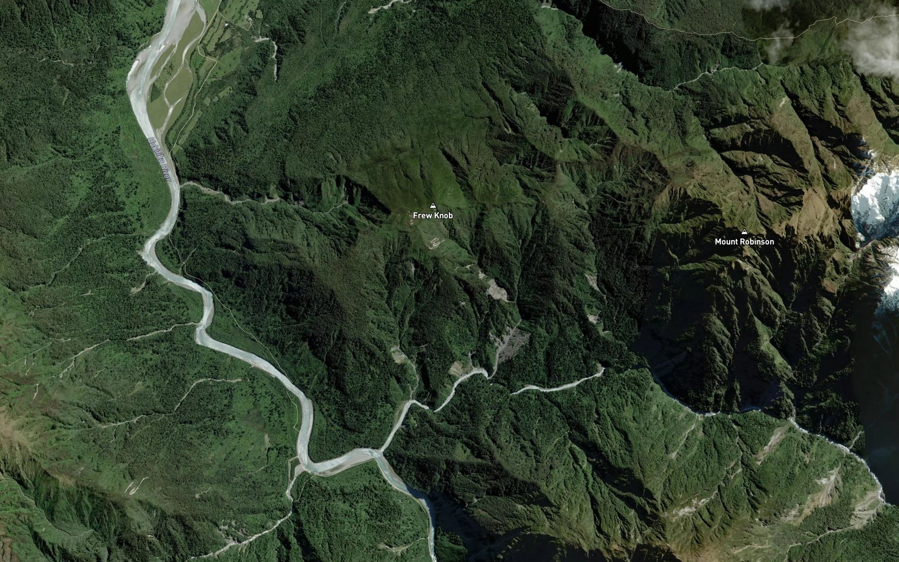 Satellite map of the Moose Creek