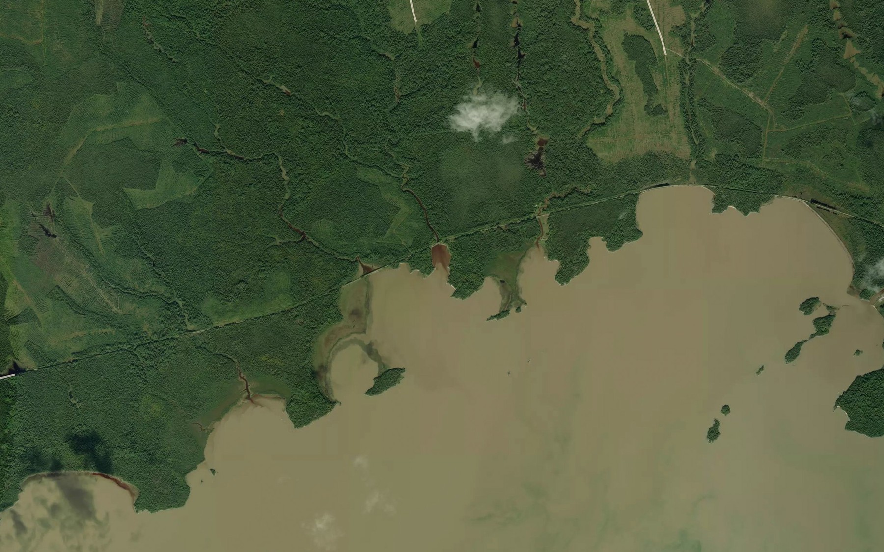 Satellite map of the West Mace Creek