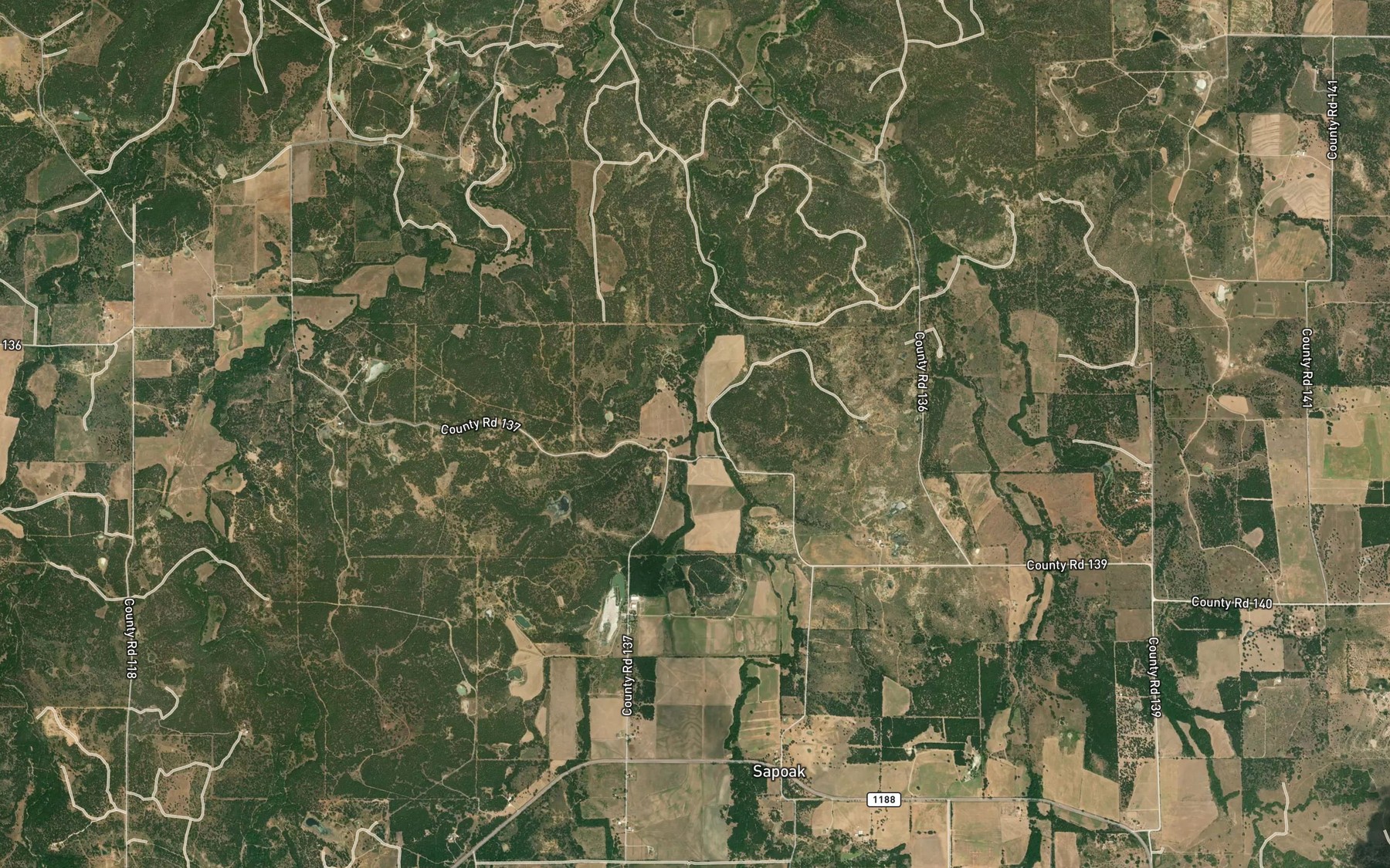 Satellite map of the Turkey Creek